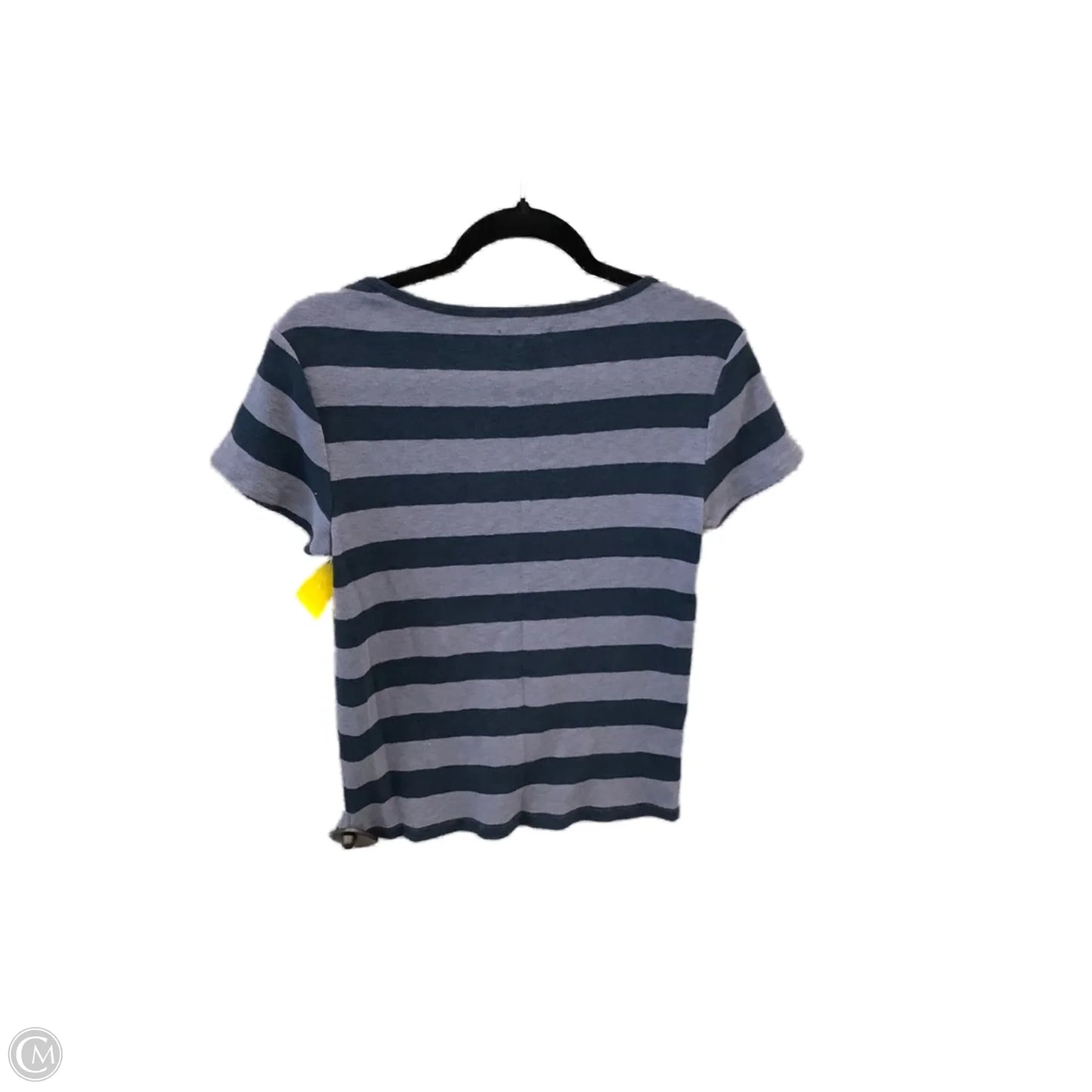 Top Short Sleeve By Madewell In Striped Pattern, Size: L