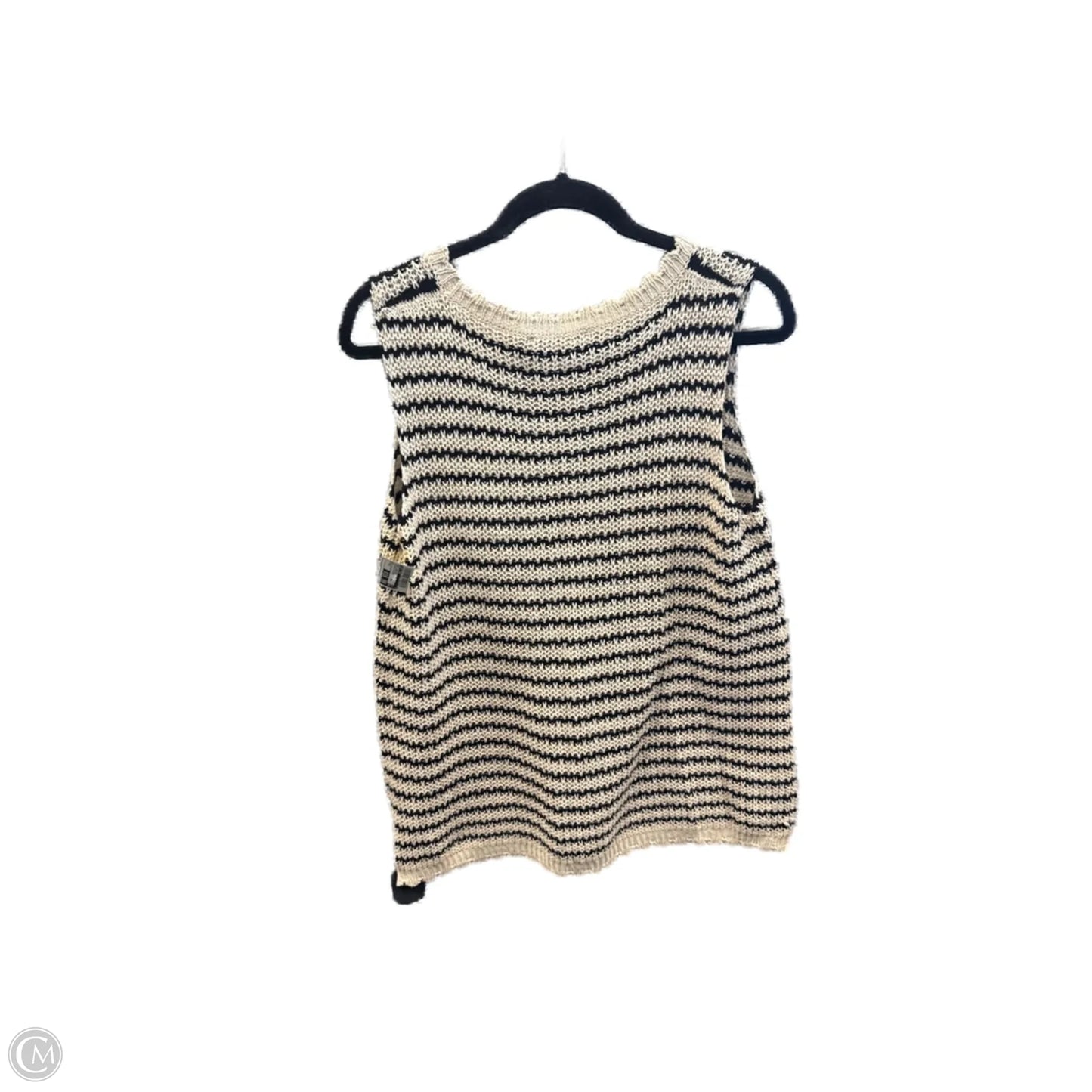 Vest Sweater By Doe & Rae In Striped Pattern, Size: M