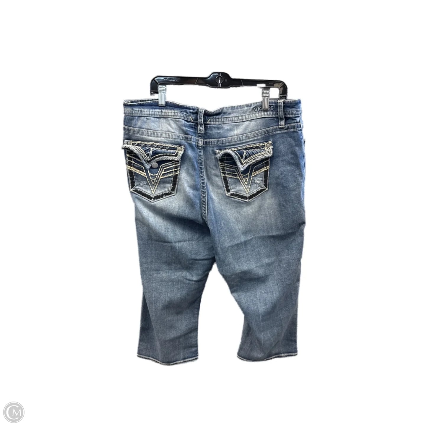 Capris By Vigoss In Blue Denim, Size: 18