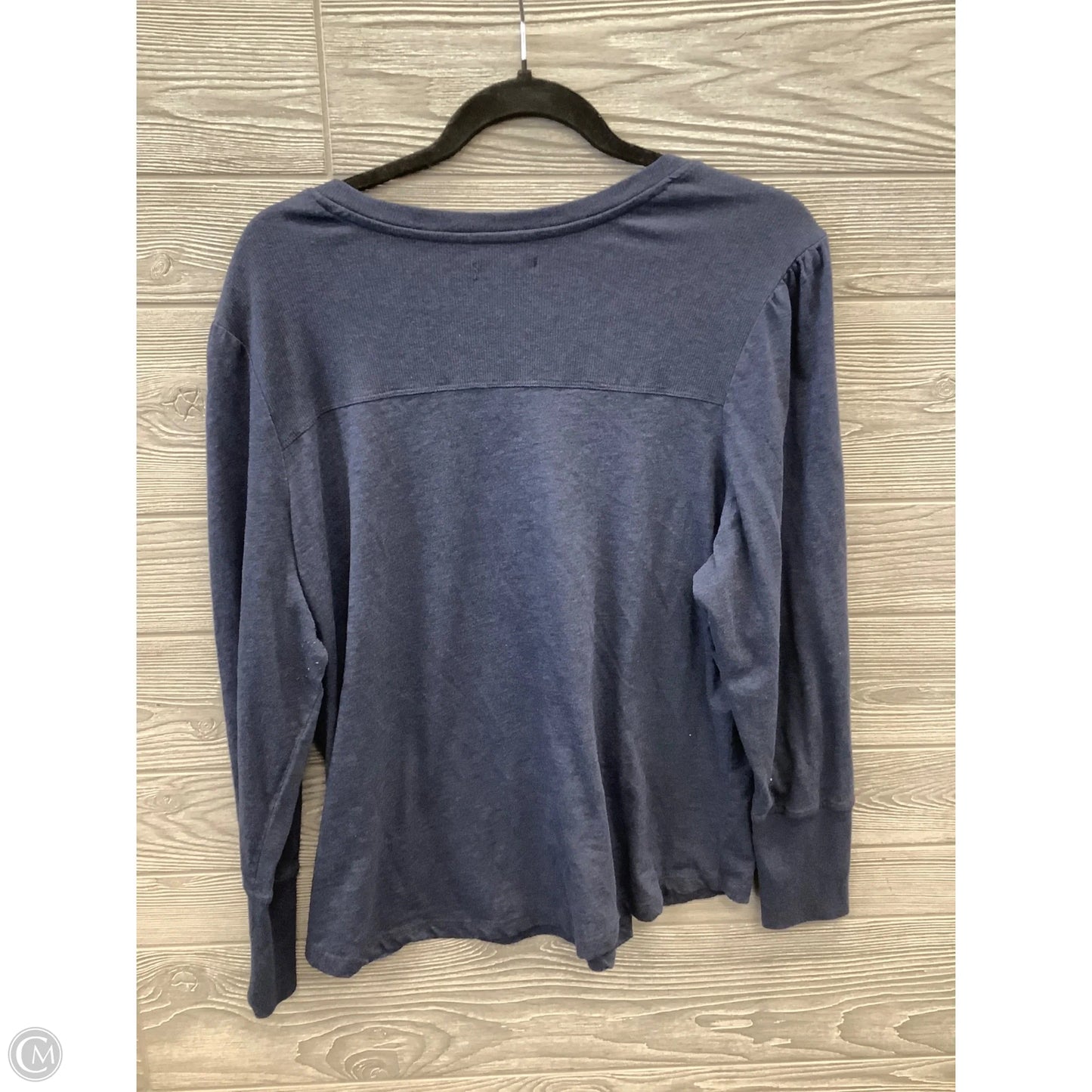 Top Long Sleeve By Falls Creek In Blue, Size: 1x