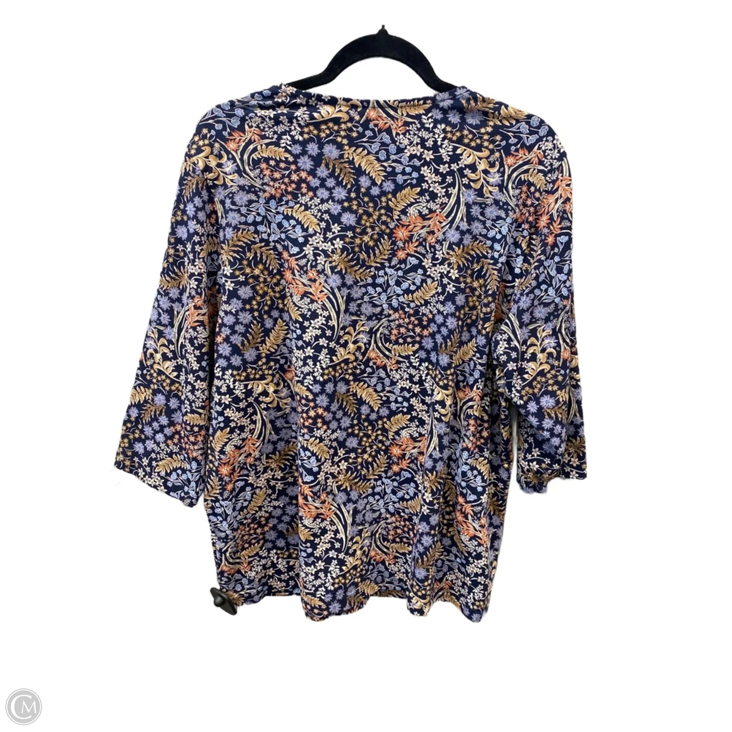 Top Long Sleeve By Cj Banks In Floral Print, Size: 1x