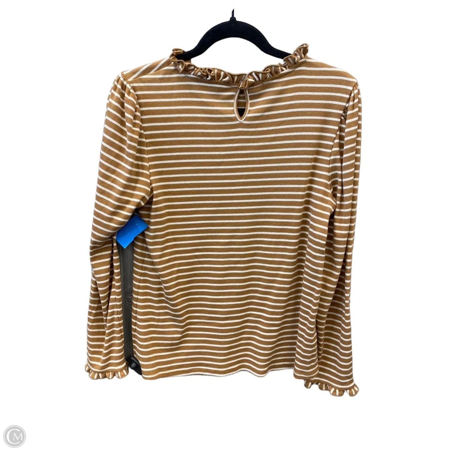Top Long Sleeve By Croft And Barrow In Brown, Size: M
