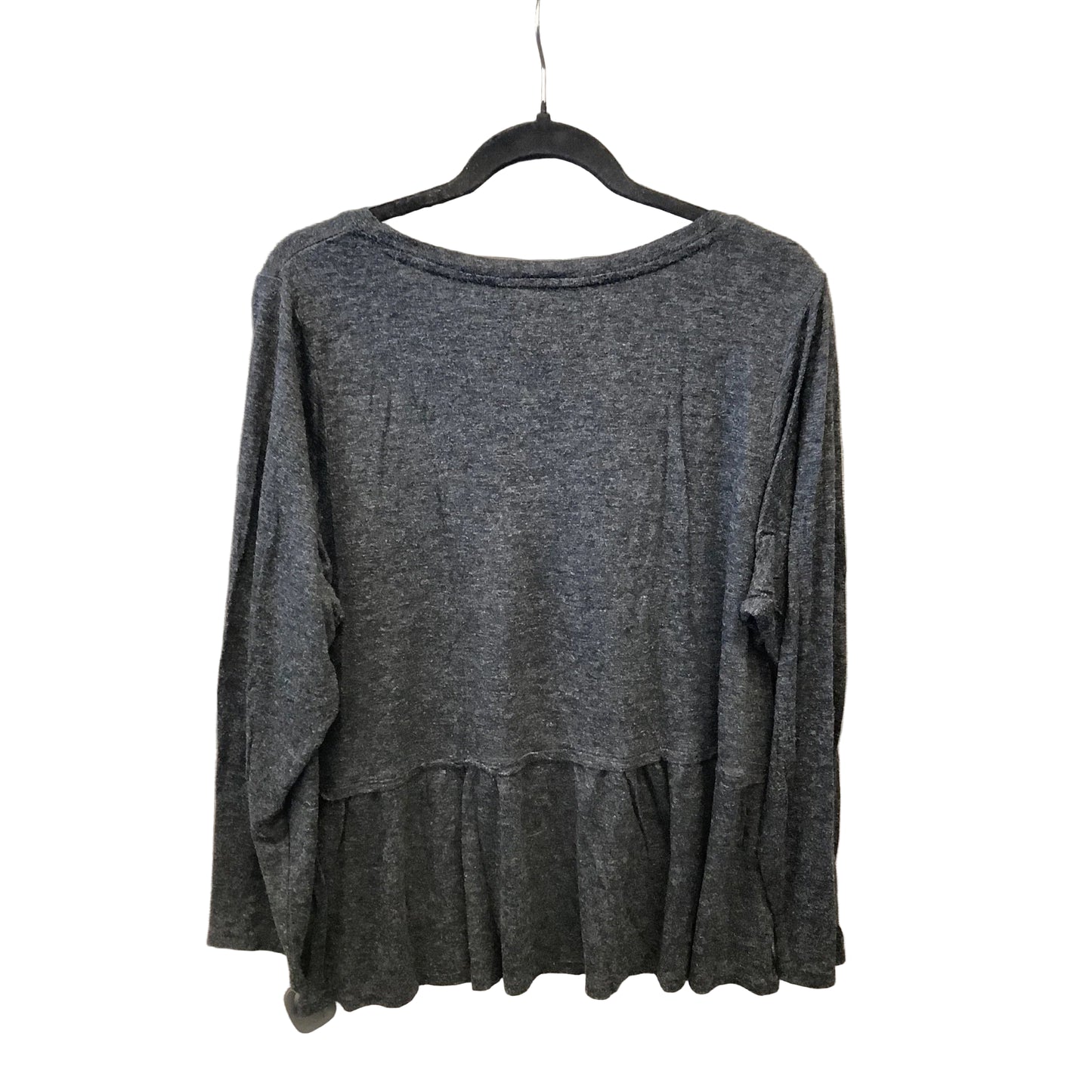Top Long Sleeve By Apt 9 In Grey, Size: 1x