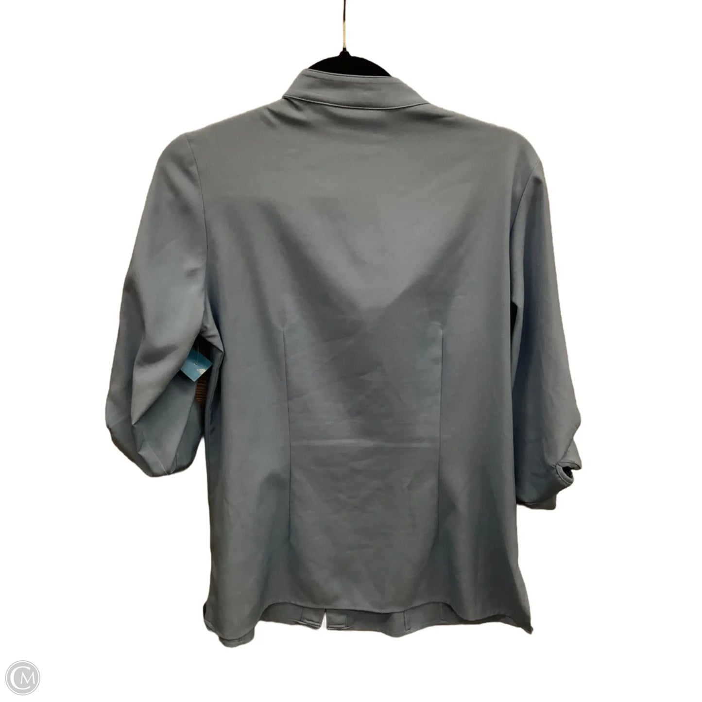 Top Long Sleeve By Cathy Che In Blue, Size: M