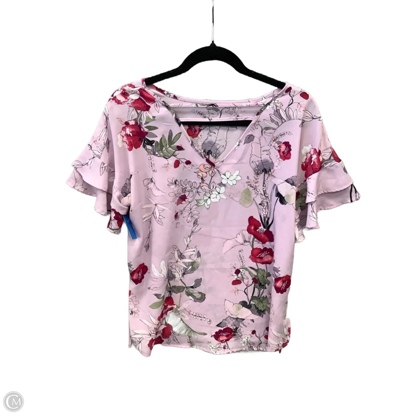 Top Short Sleeve By Maurices In Purple, Size: M