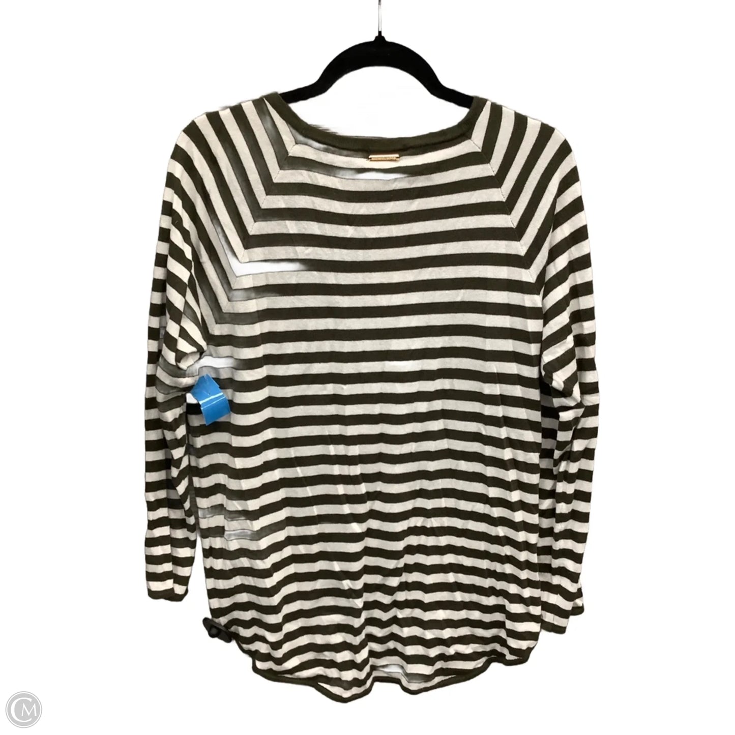 Top Long Sleeve By Michael By Michael Kors In Striped Pattern, Size: M