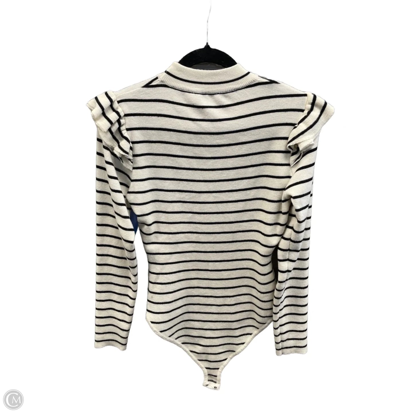 Top Long Sleeve By Gilli In Striped Pattern, Size: M