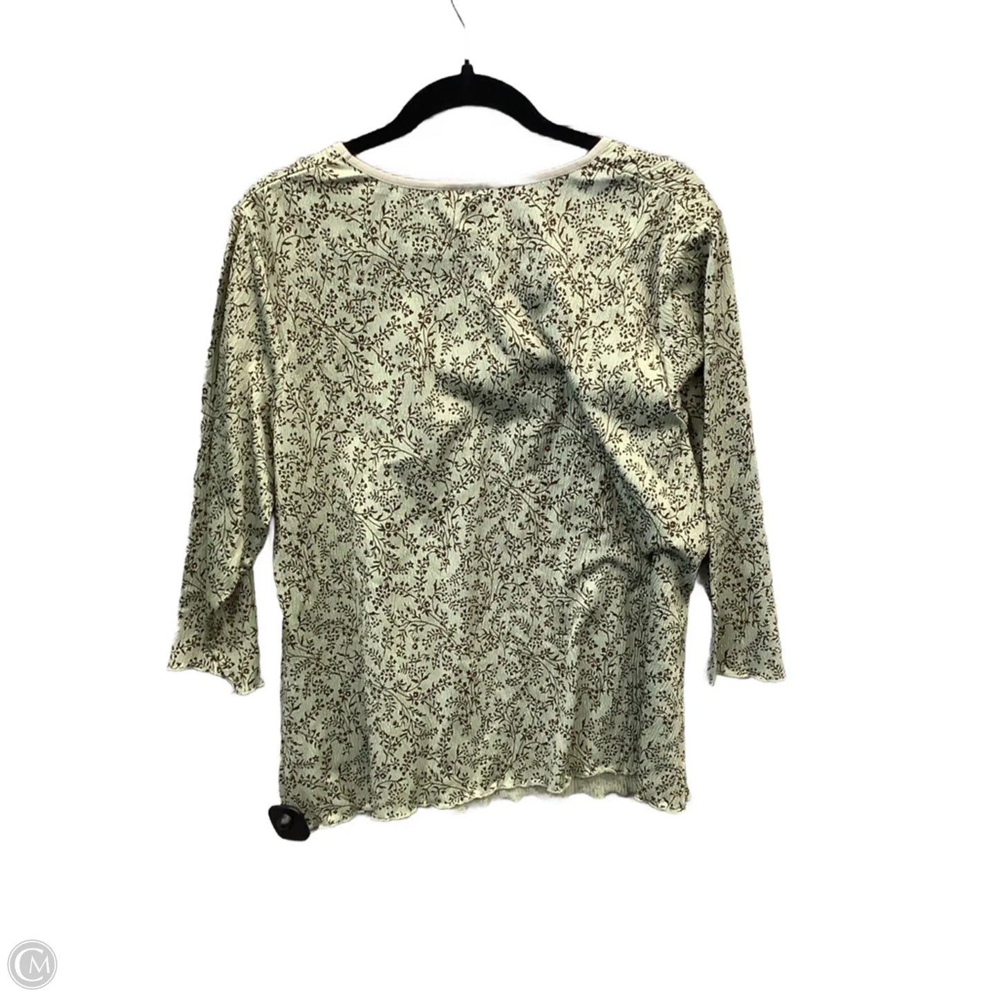 Top Long Sleeve By Croft And Barrow In Green, Size: 1x