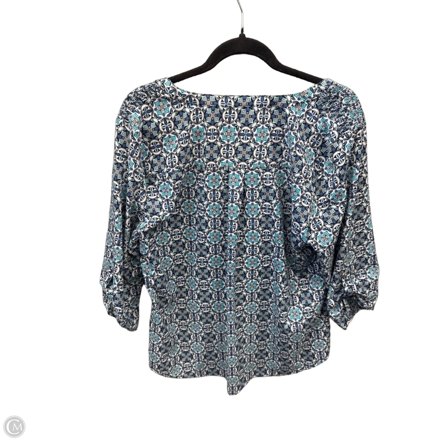Top 3/4 Sleeve By Croft And Barrow In Blue, Size: Xl