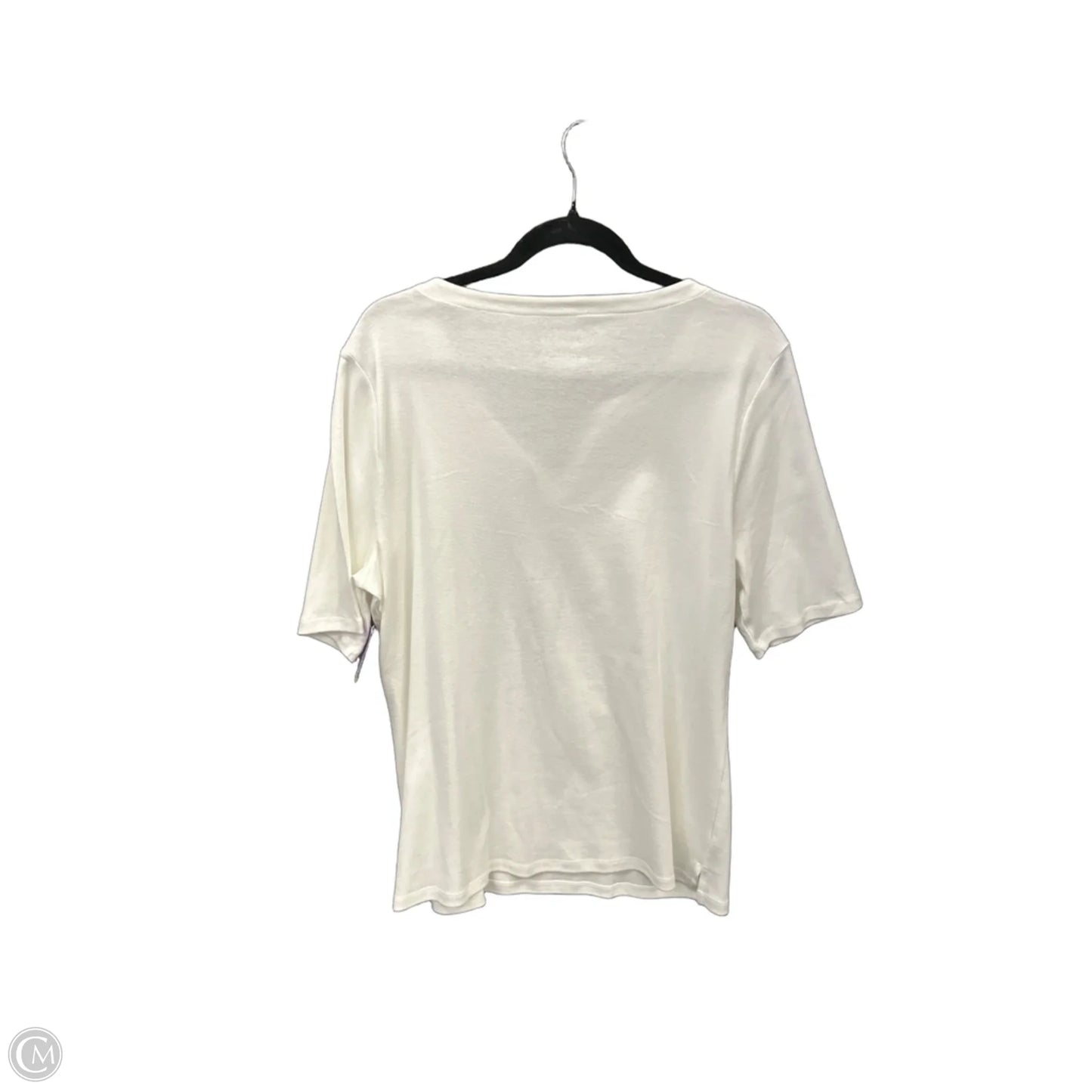 Top Short Sleeve Basic By Talbots In White, Size: Xl