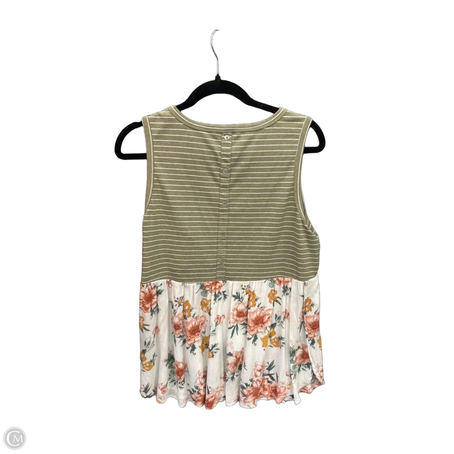 Top Sleeveless By Doe & Rae In Green, Size: M
