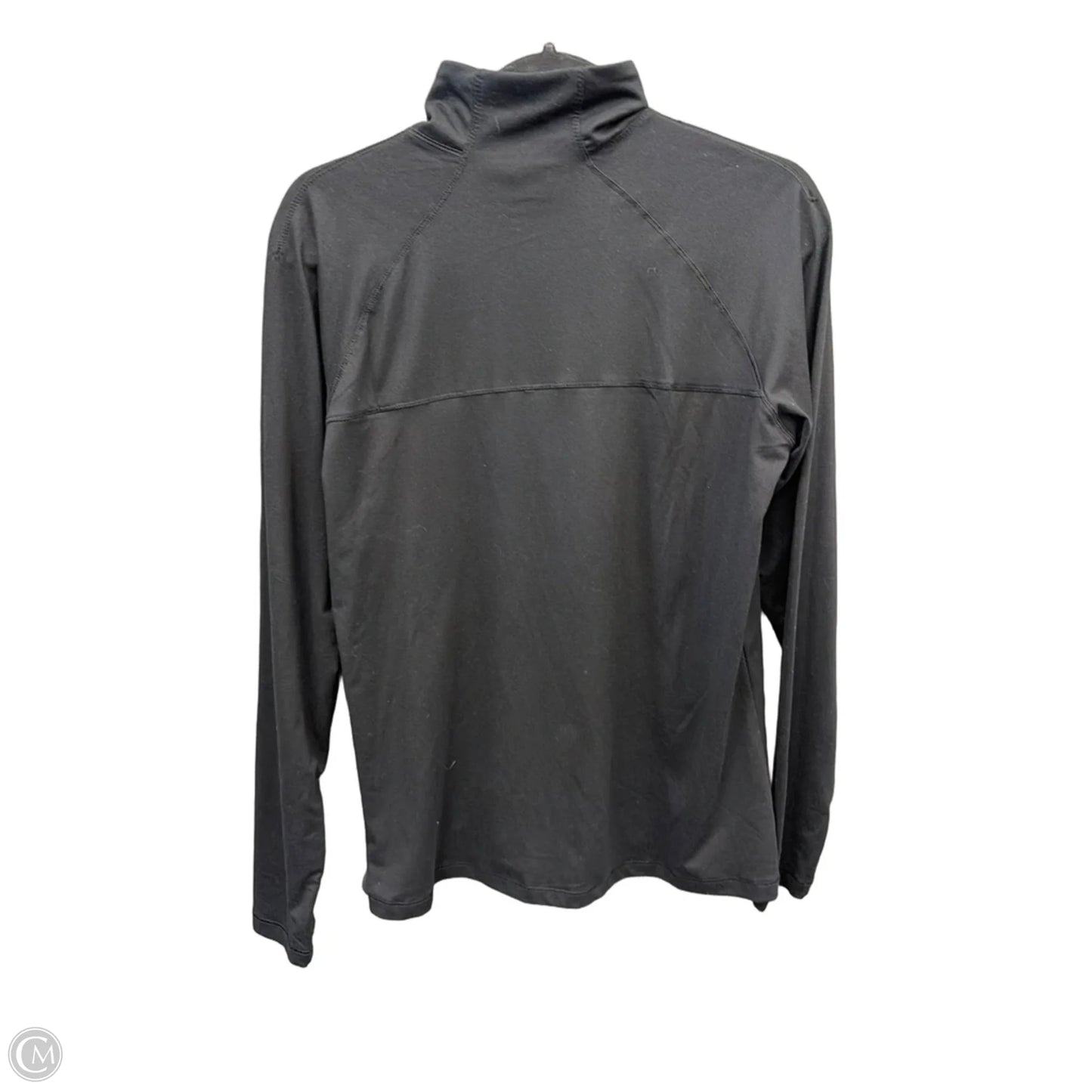 Athletic Top Long Sleeve Collar By Jockey In Black, Size: L
