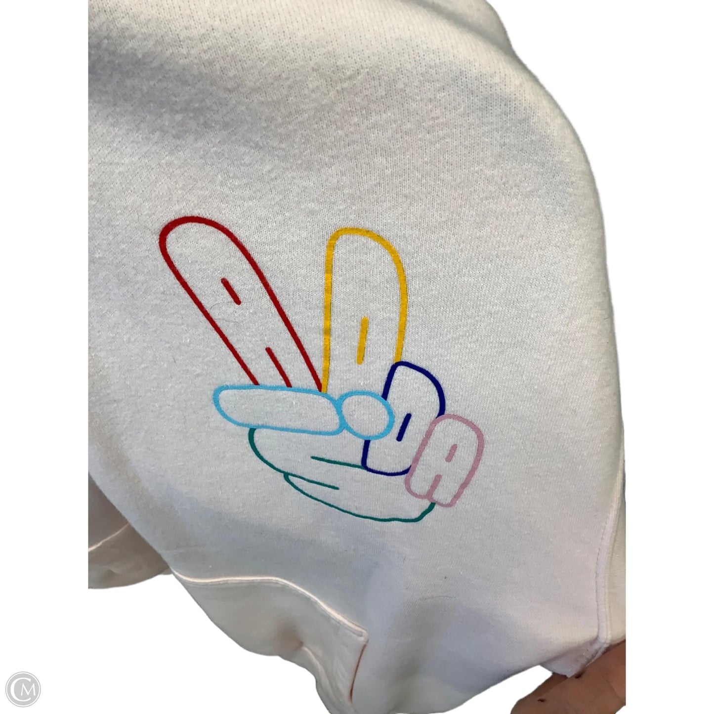 Athletic Sweatshirt Hoodie By Adidas In Pink, Size: S