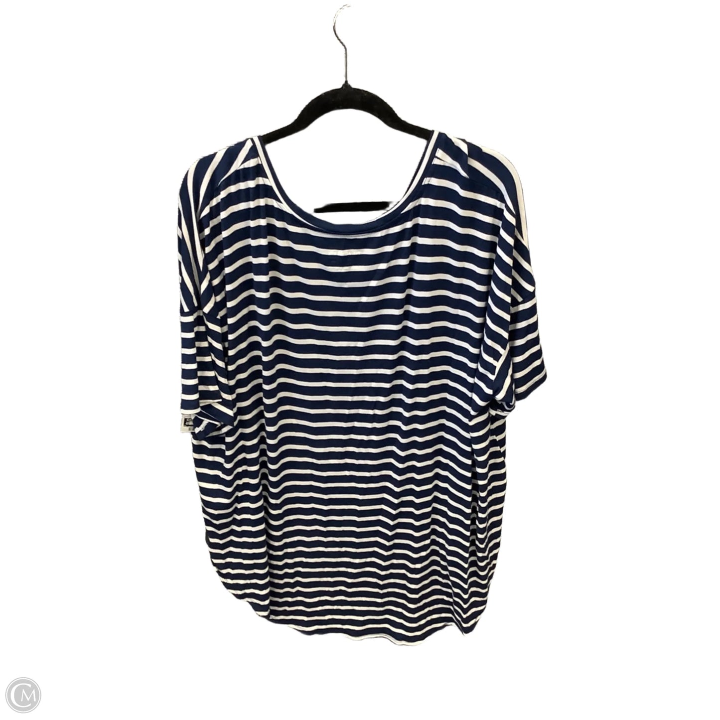 Top Short Sleeve By Time And Tru In Blue, Size: Xxl