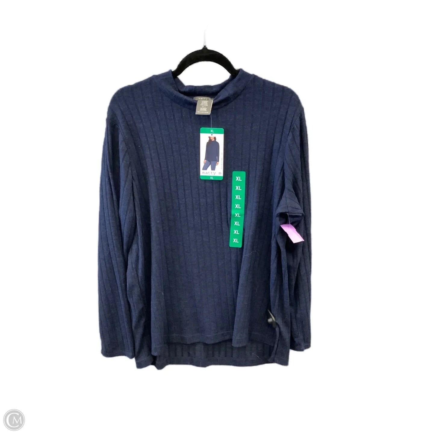 Top Long Sleeve By Matty M In Blue, Size: Xl
