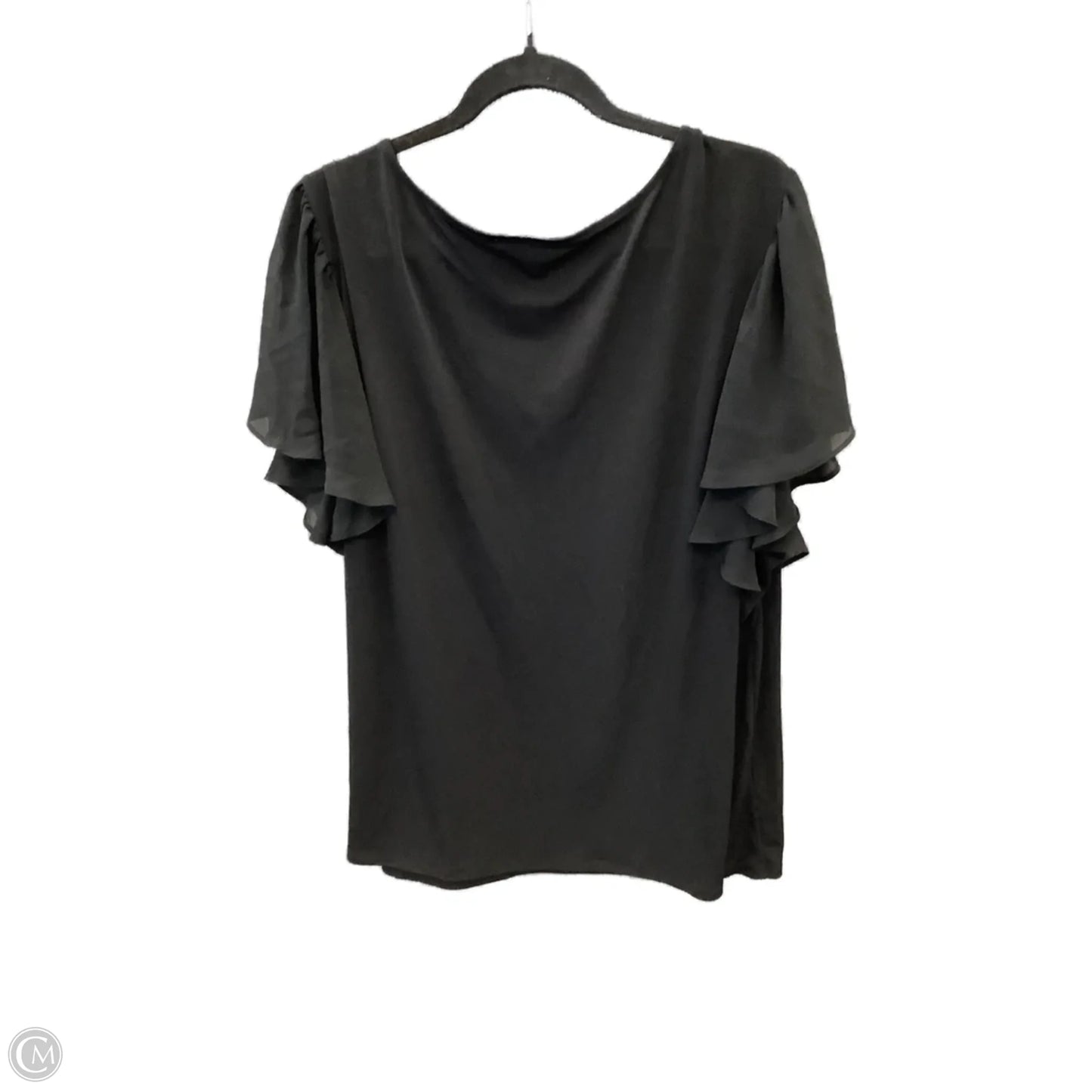 Top Short Sleeve By Calvin Klein In Black, Size: 3x