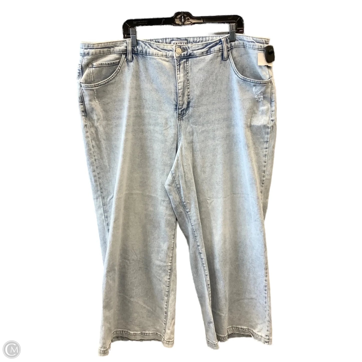 Jeans Wide Leg By Ava & Viv In Blue Denim, Size: 24