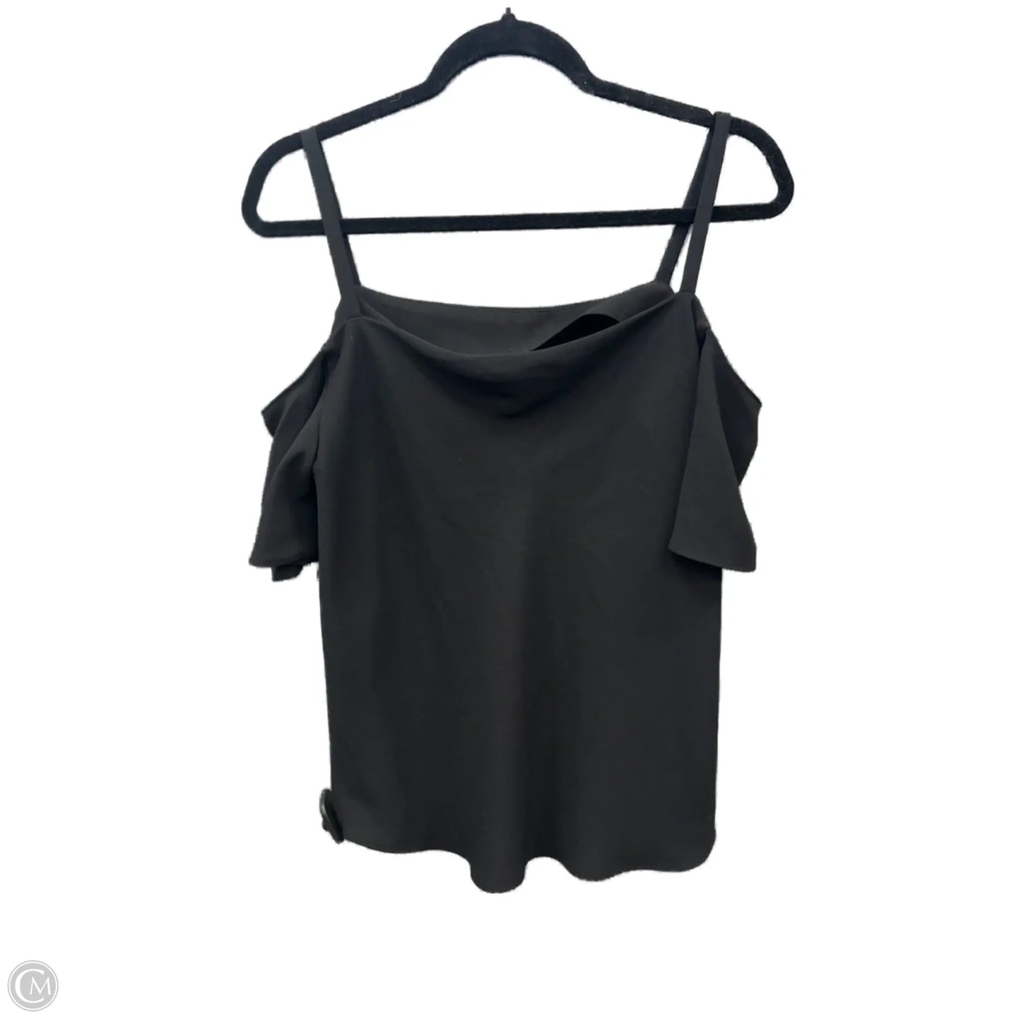 Top Short Sleeve By Ann Taylor In Black, Size: M