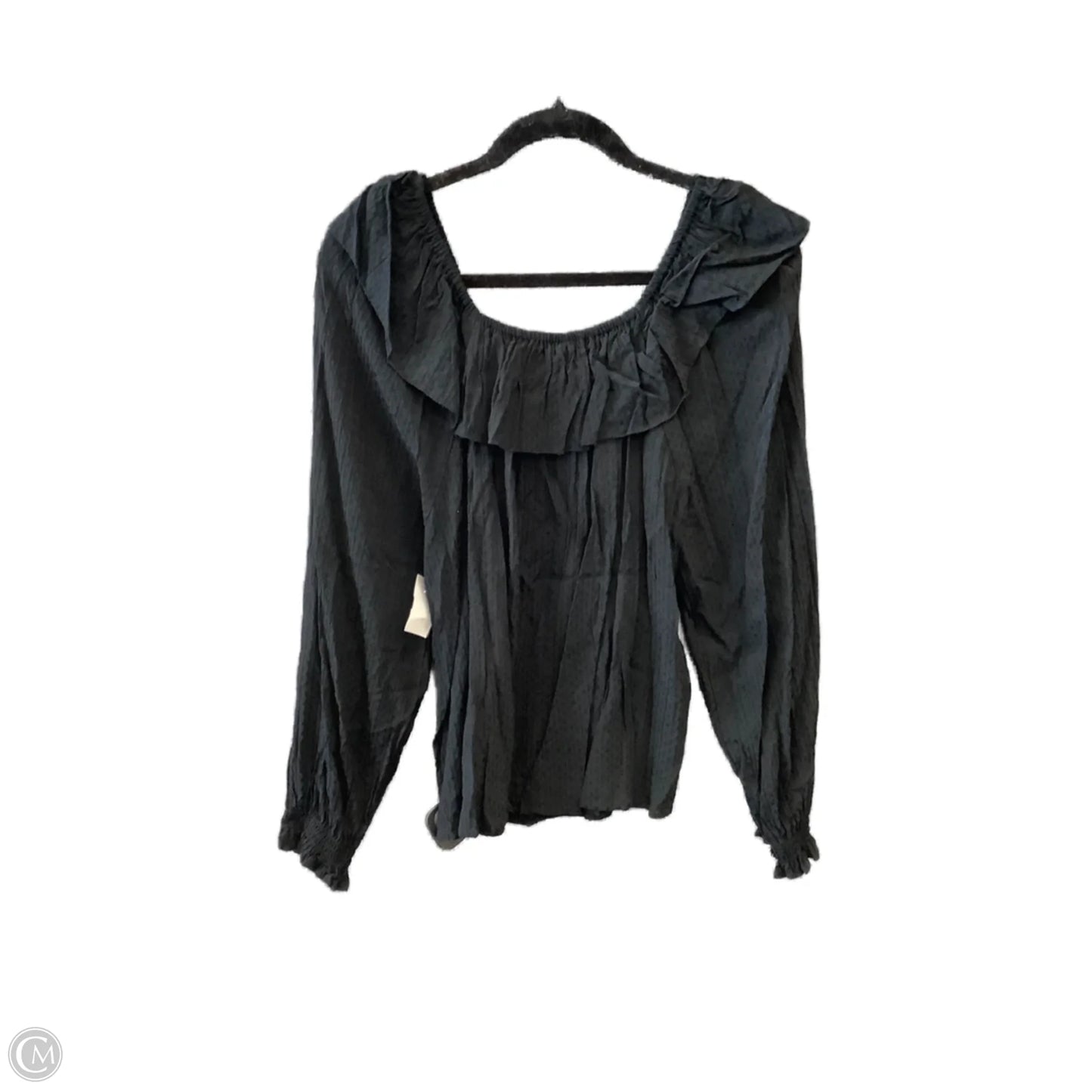 Top Long Sleeve By Knox Rose In Black, Size: M