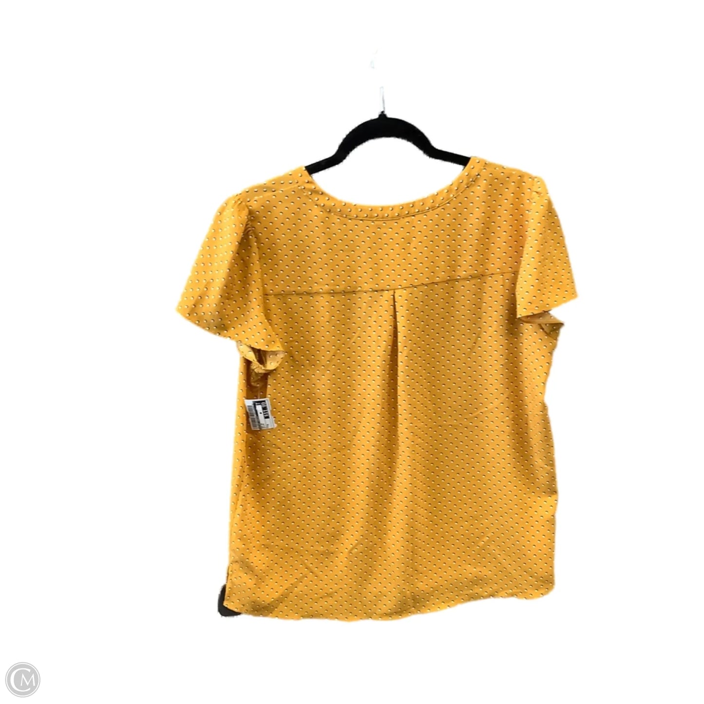 Top Short Sleeve By Hilary Radley In Yellow, Size: M