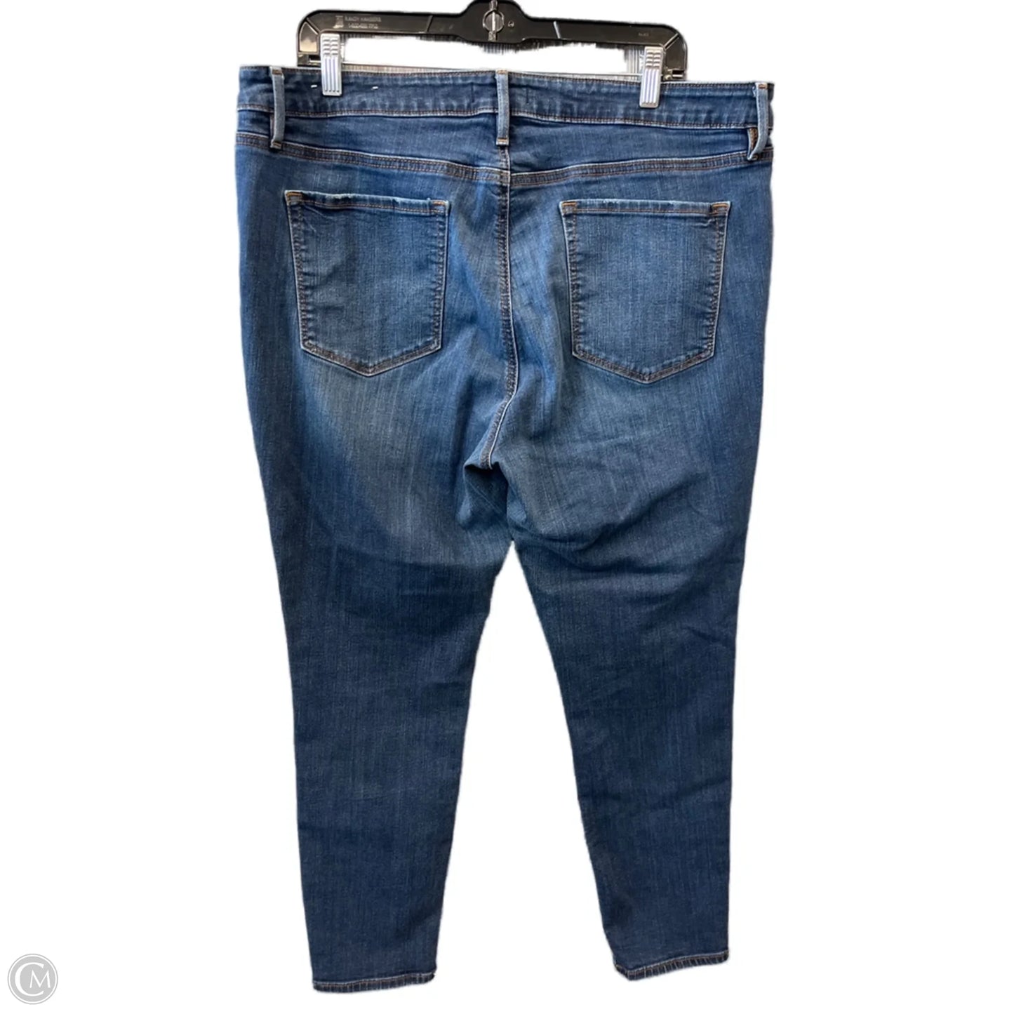 Jeans Skinny By Loft In Blue Denim, Size: 18