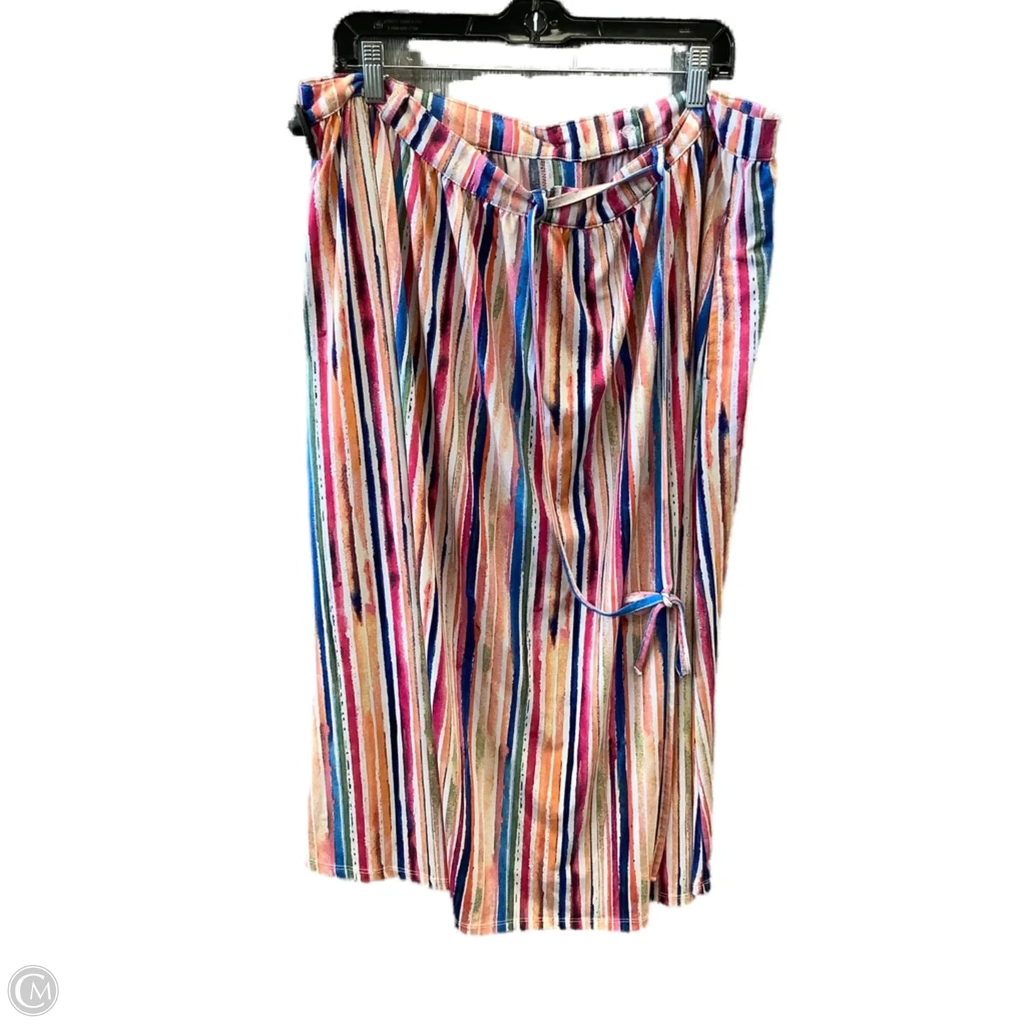 Skirt Midi By Terra & Sky In Striped Pattern, Size: 1x