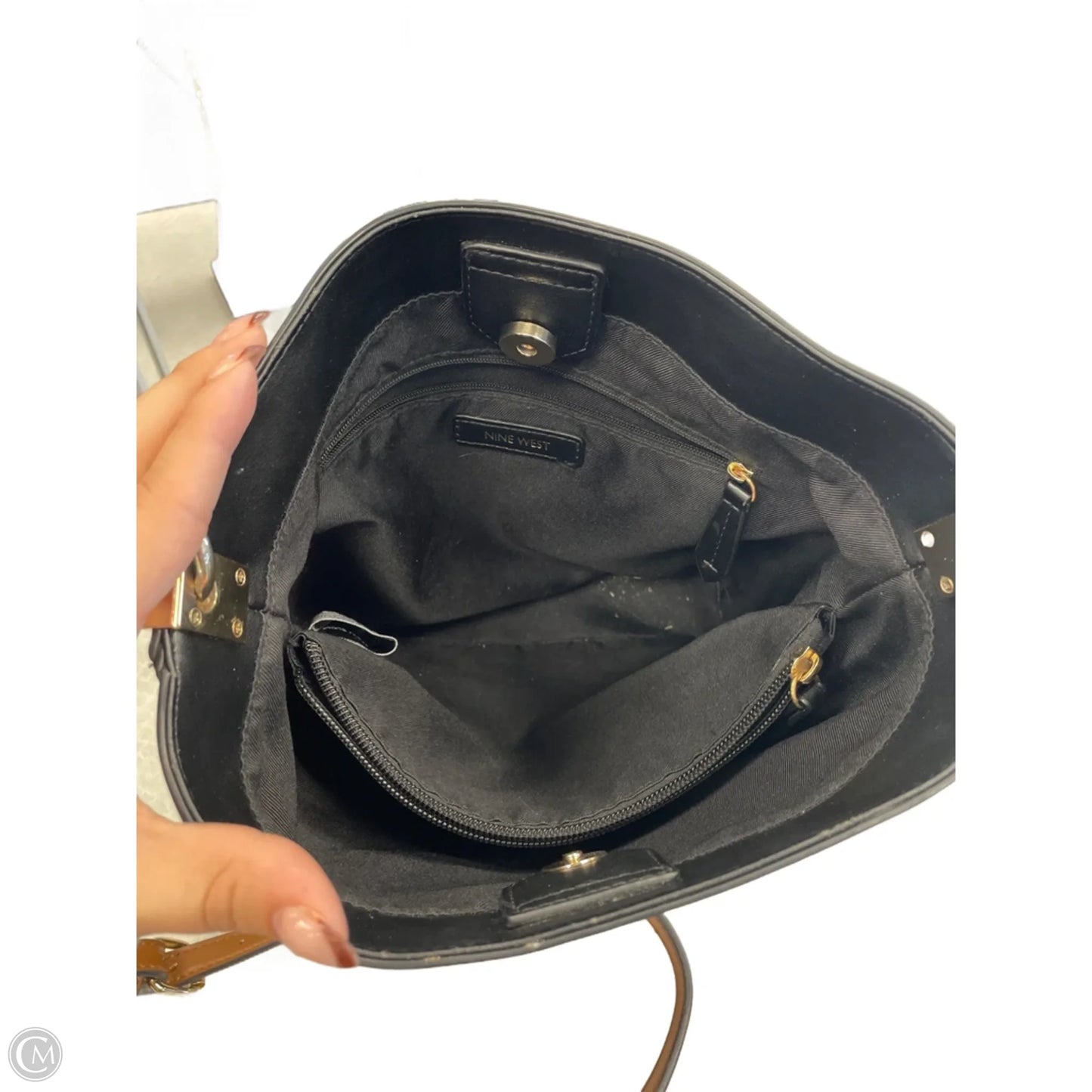 Crossbody Leather By Nine West, Size: Medium