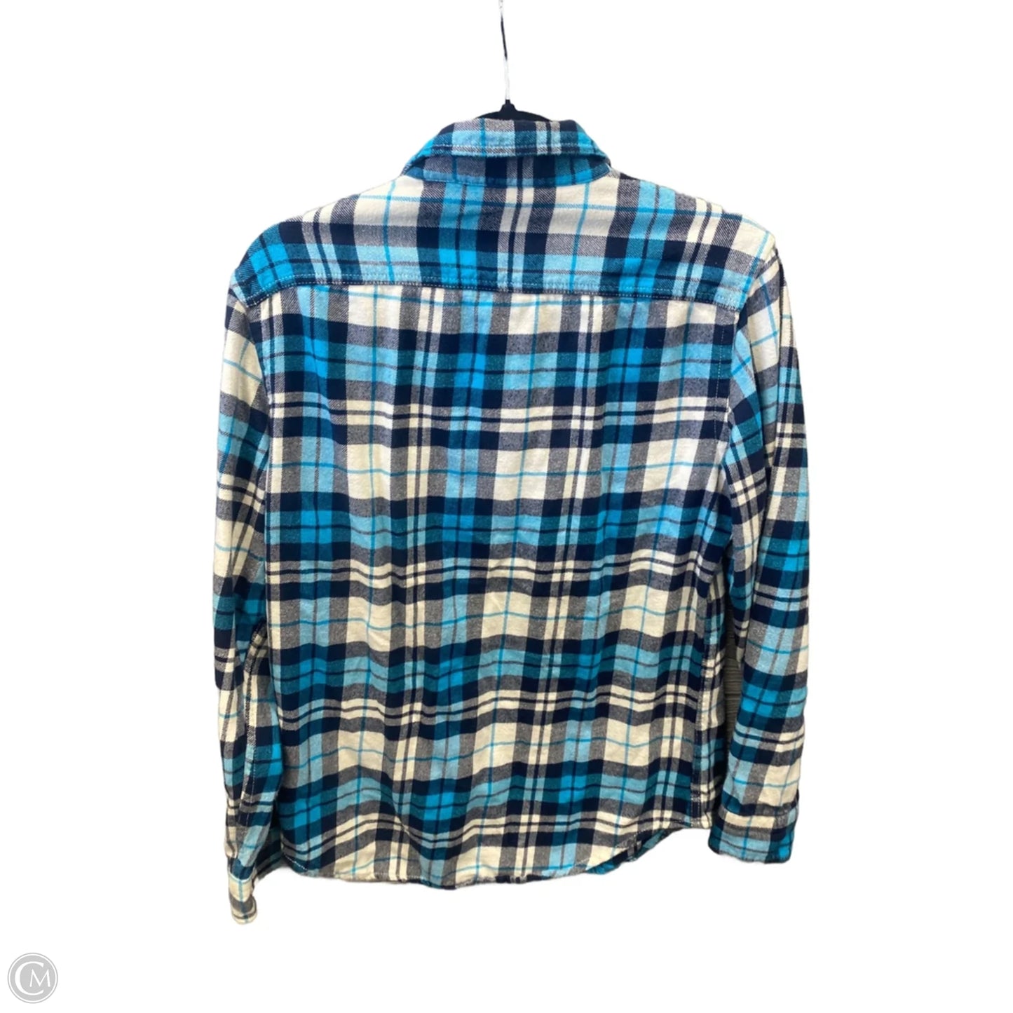 Top Long Sleeve By American Eagle In Blue & White, Size: Sp