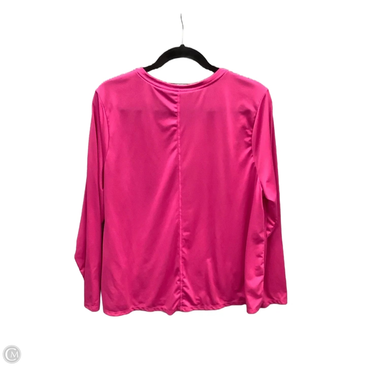 Athletic Top Long Sleeve Crewneck By Nike In Pink, Size: 1x
