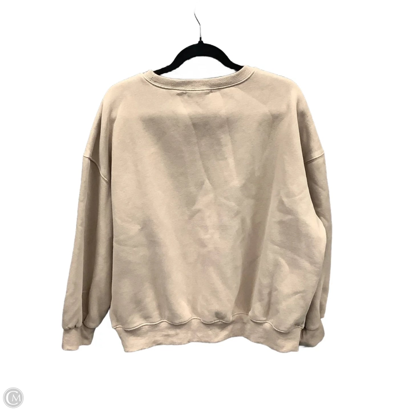 Sweatshirt Crewneck By Clothes Mentor In Beige, Size: L