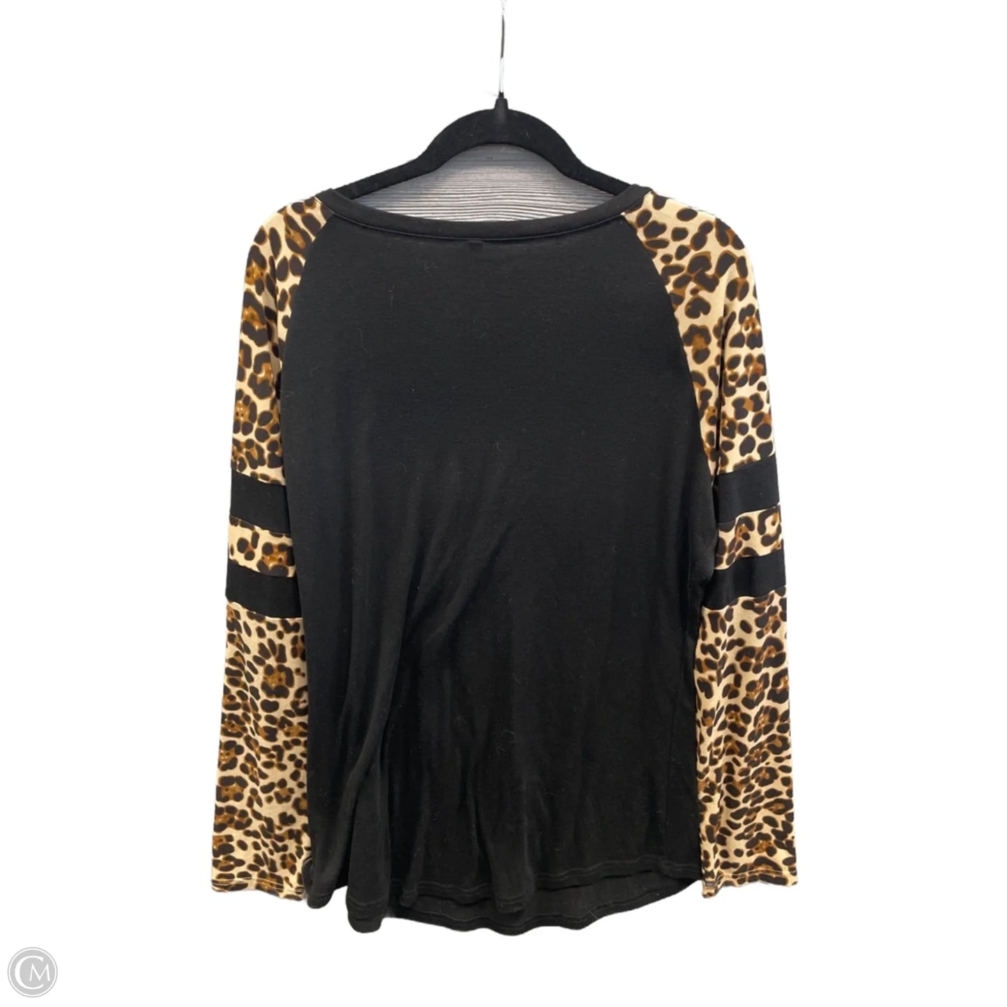 Tunic Long Sleeve By Clothes Mentor In Black, Size: Xl