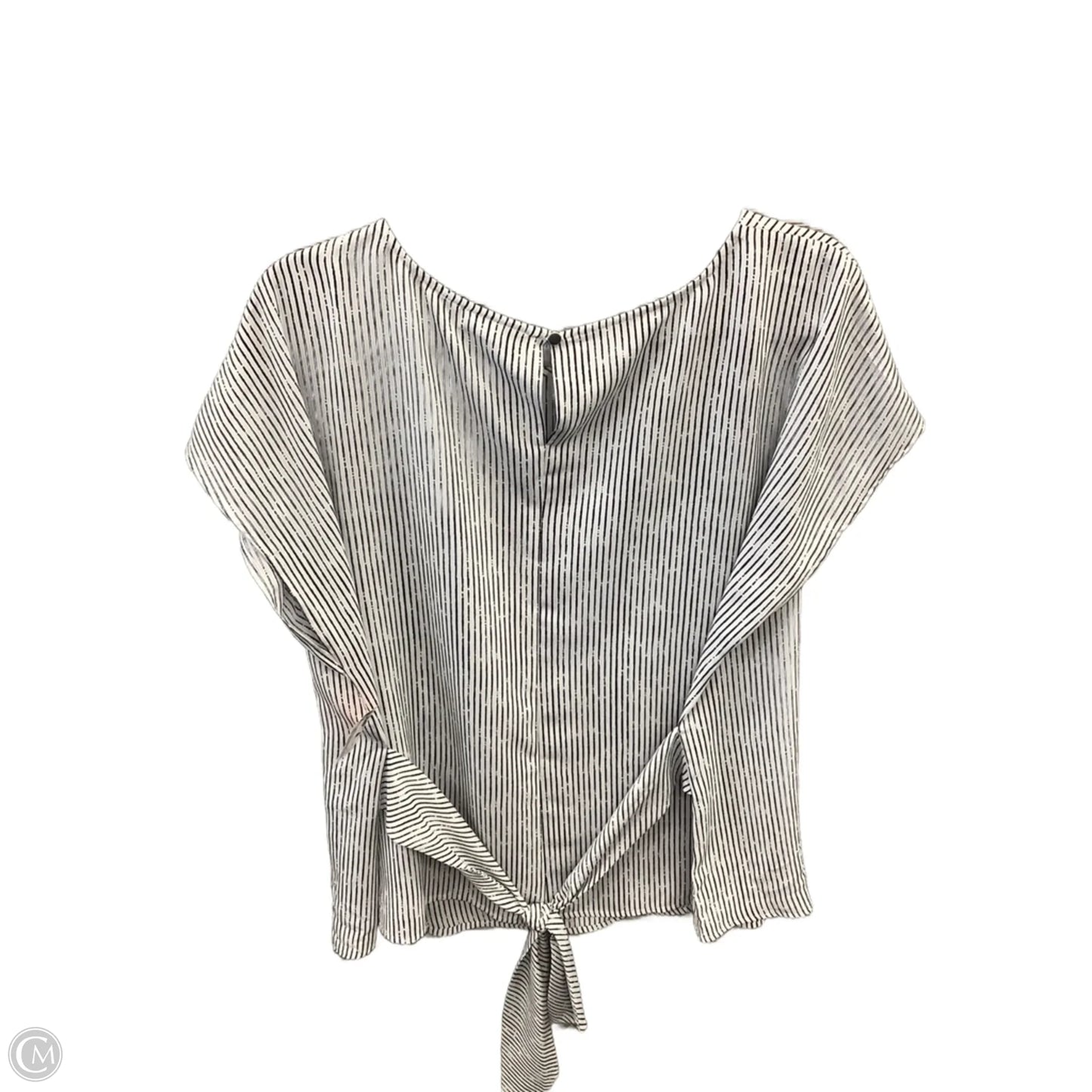 Top Short Sleeve By Apt 9 In Striped Pattern, Size: Xxl