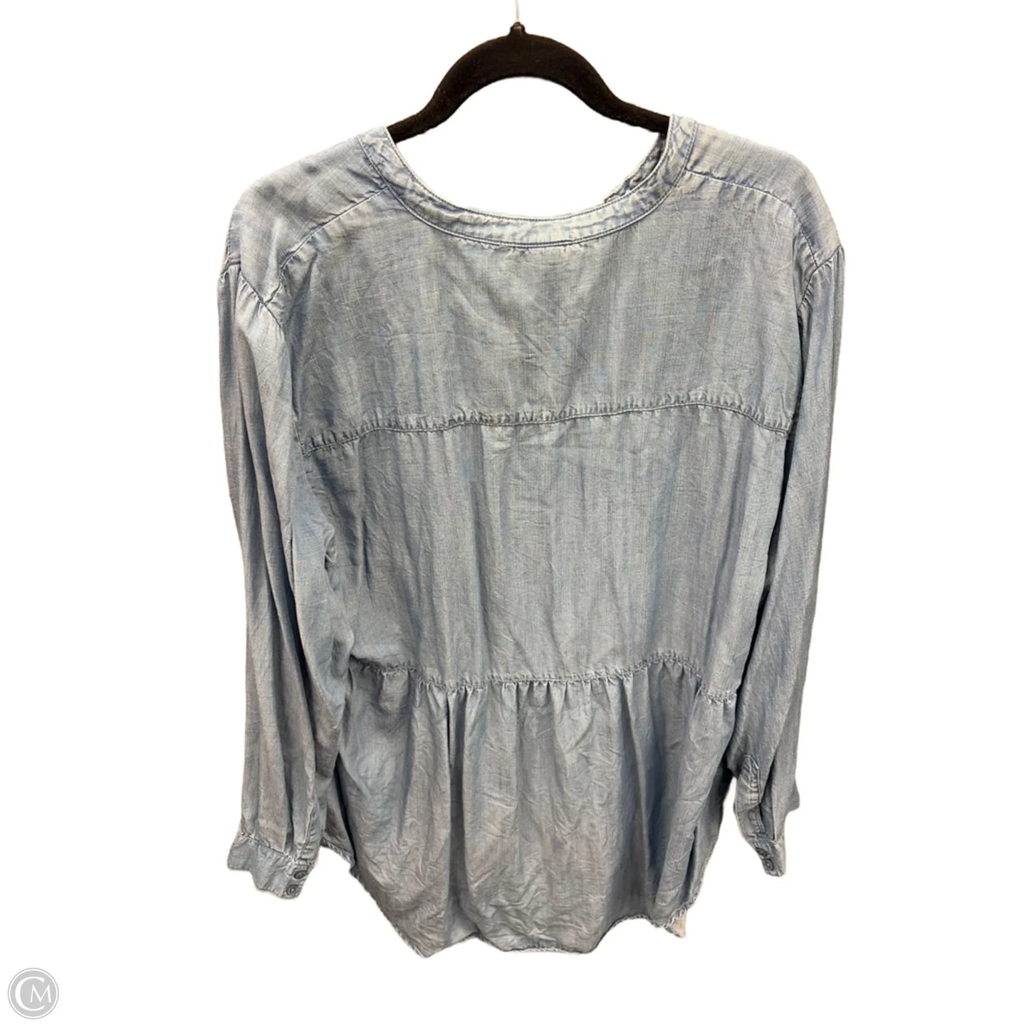 Tunic Long Sleeve By Torrid In Blue, Size: 3x