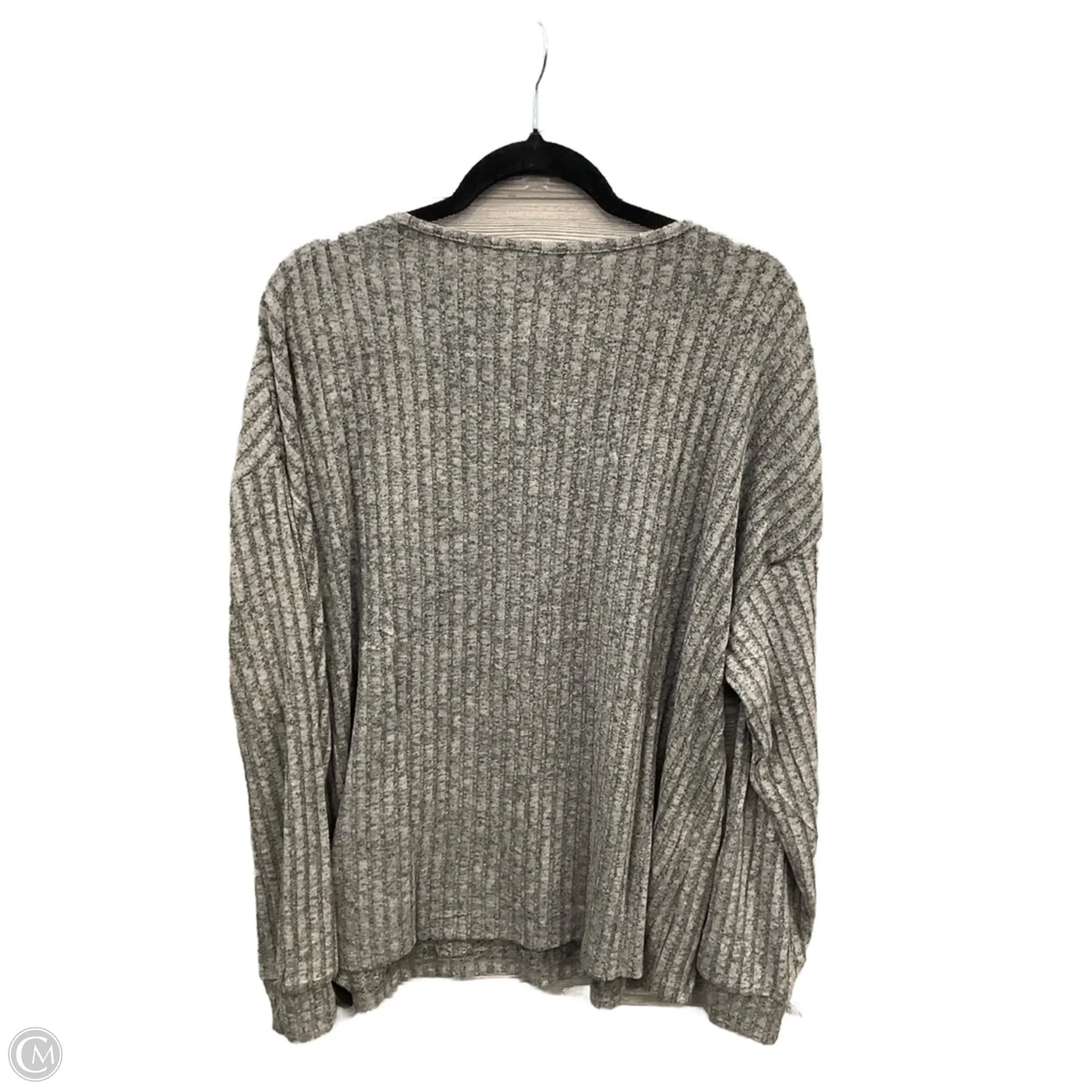 Top Long Sleeve By Clothes Mentor In Grey, Size: 2x