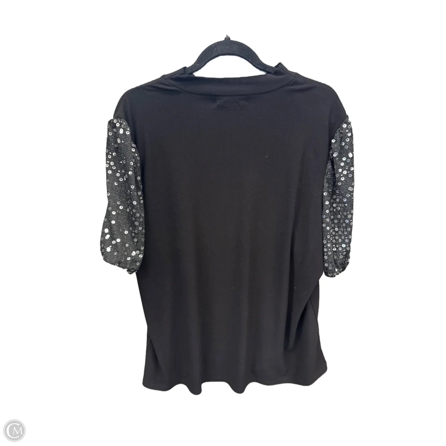 Top Short Sleeve By 89th And Madison In Black, Size: 1x