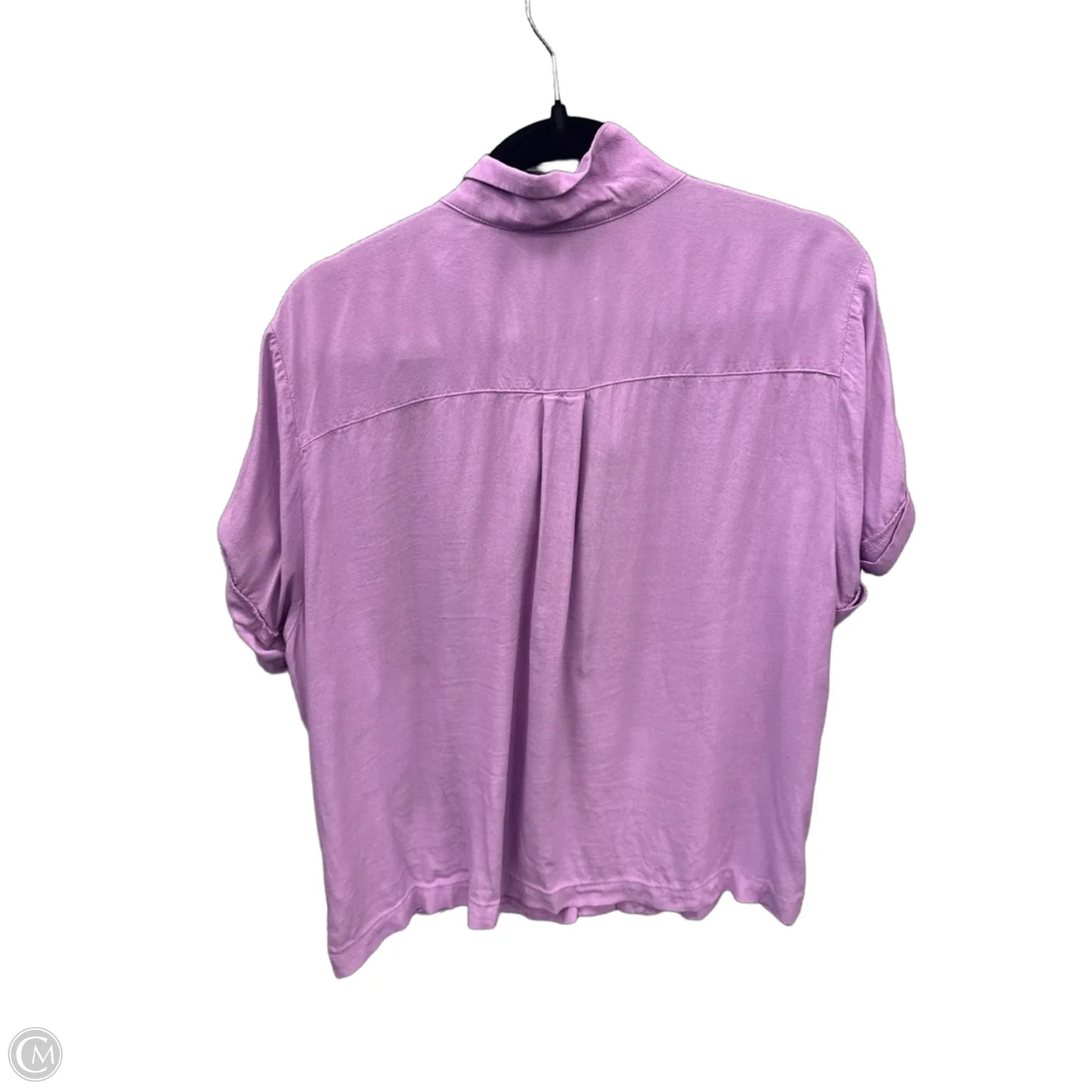 Top Short Sleeve By Banana Republic In Purple, Size: Xl