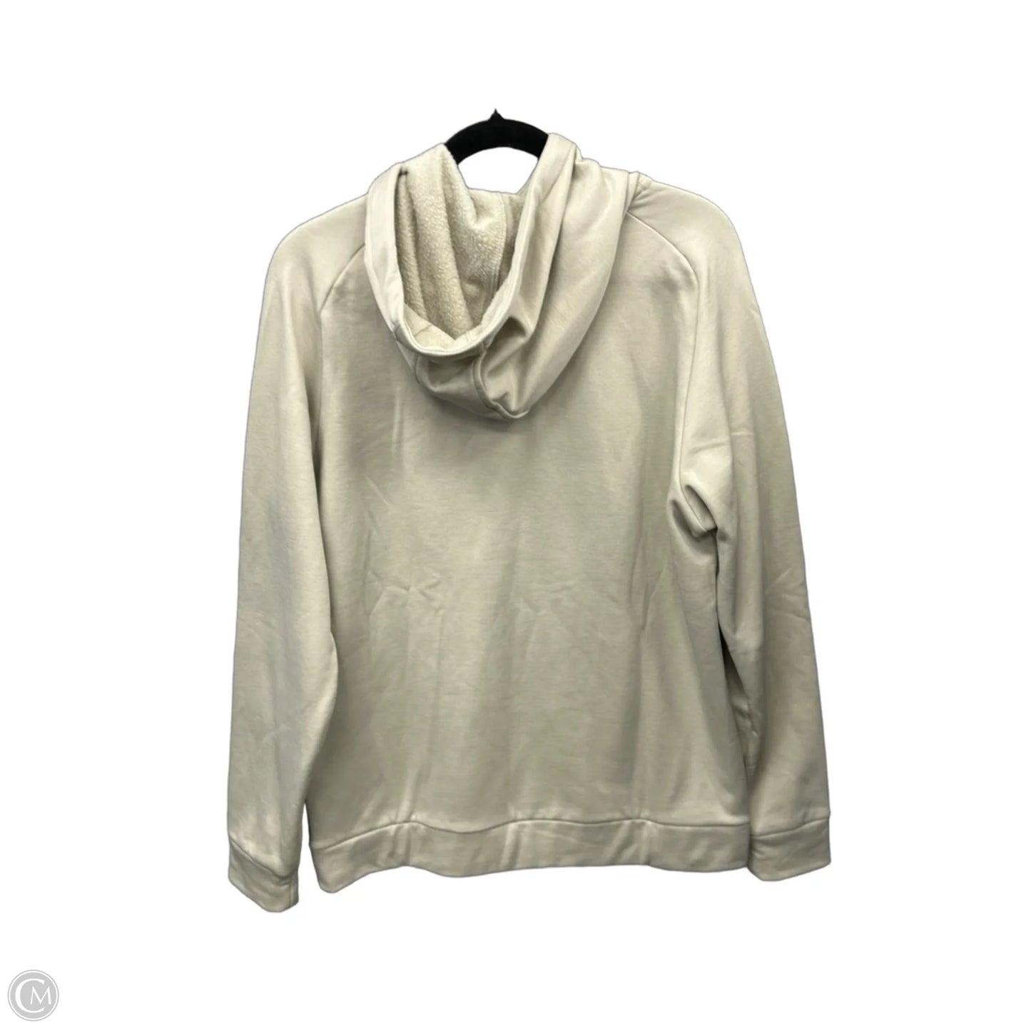 Sweatshirt Hoodie By Under Armour In Beige, Size: M