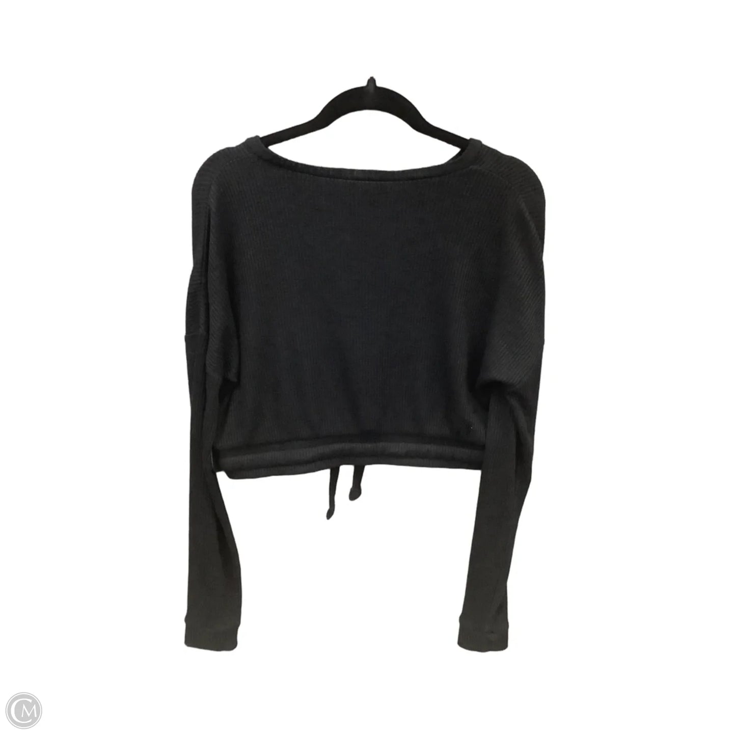 Athletic Top Long Sleeve Crewneck By Gym Shark In Black, Size: M