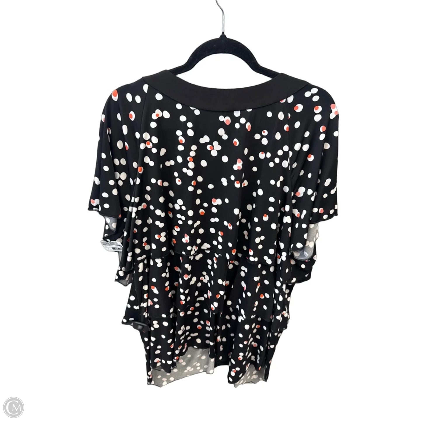 Top Short Sleeve By Cj Banks In Black, Size: 2x