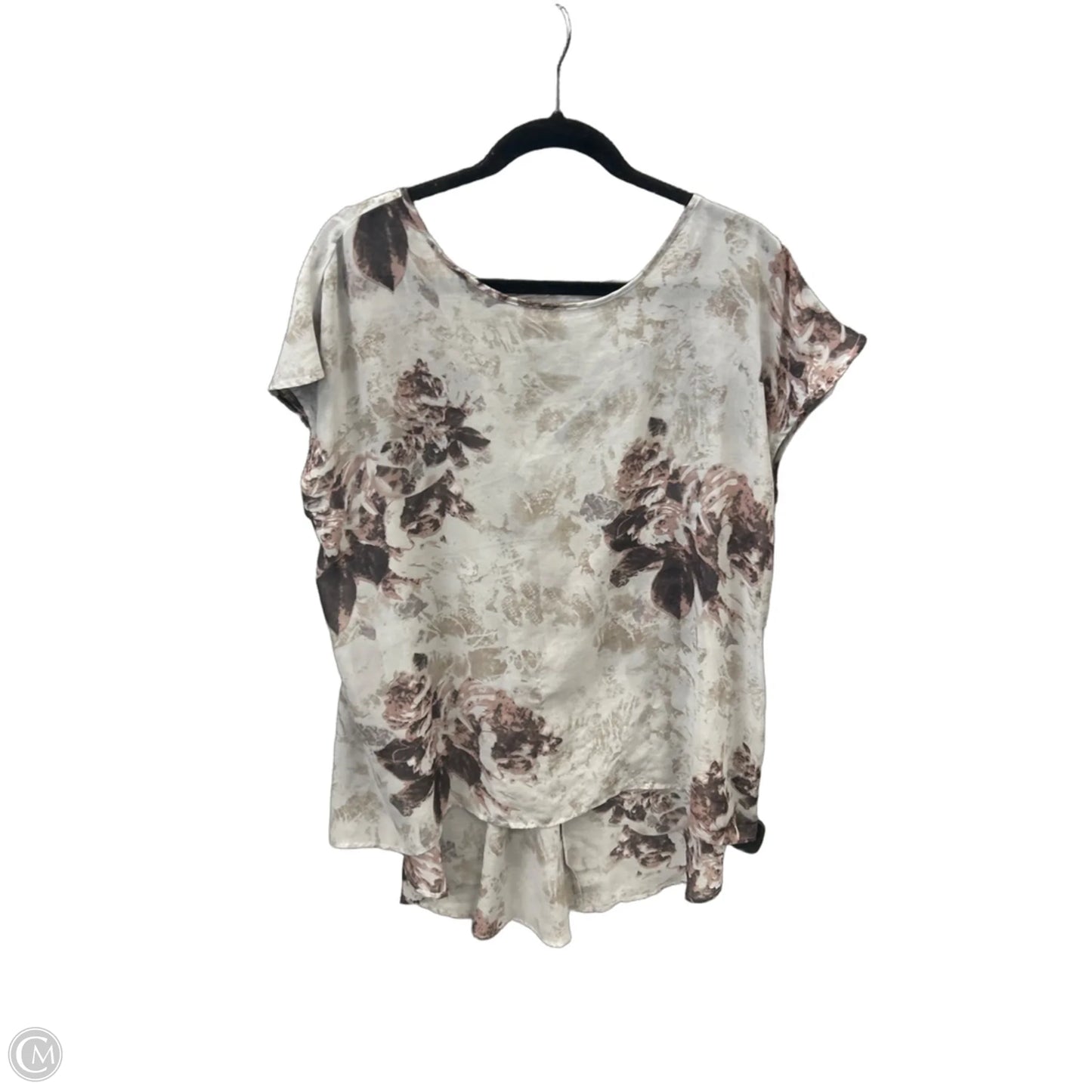 Top Short Sleeve By Dex In Grey, Size: 1x