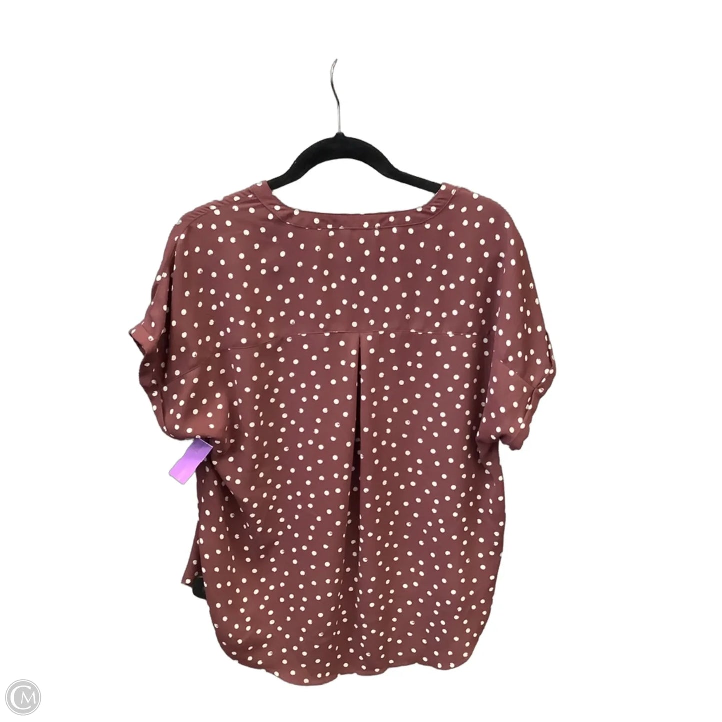Top Short Sleeve By Maurices In Polkadot Pattern, Size: M