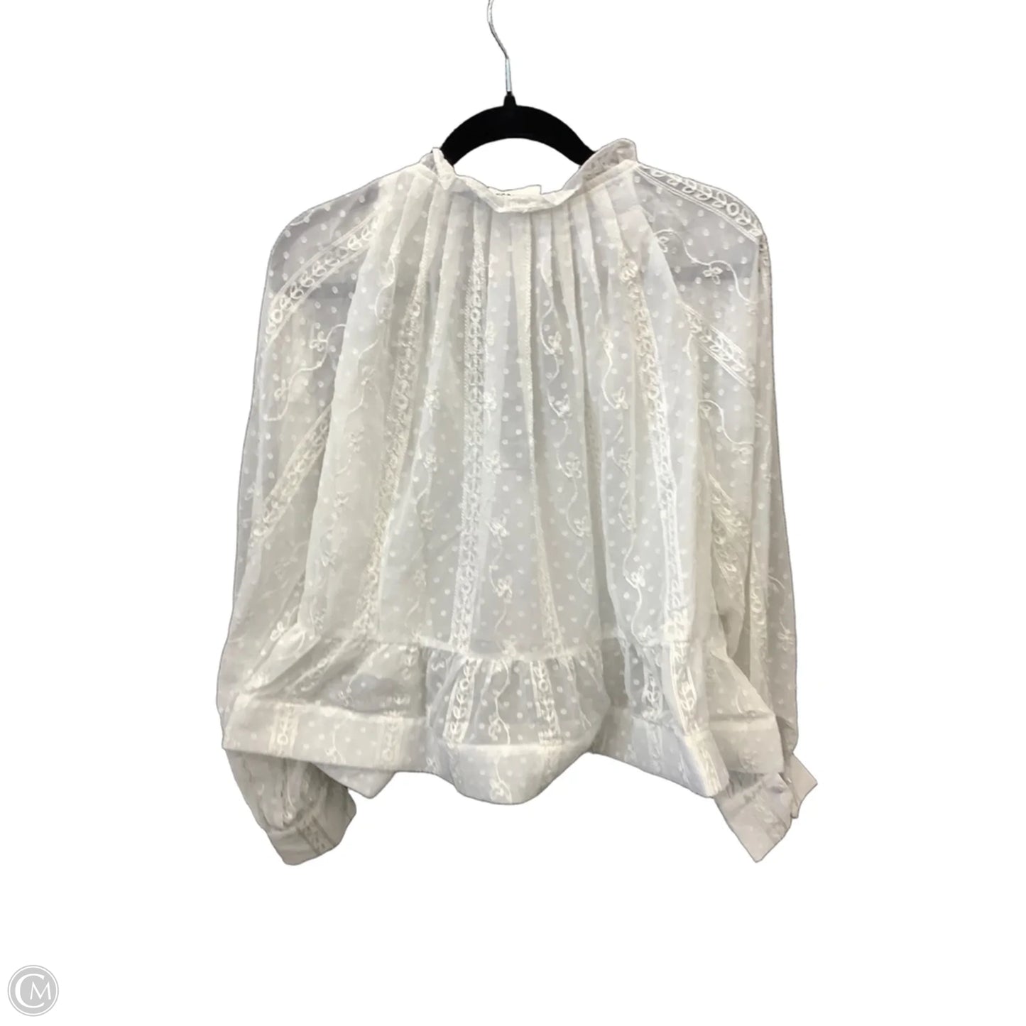 Top Long Sleeve By Heyson In White, Size: M