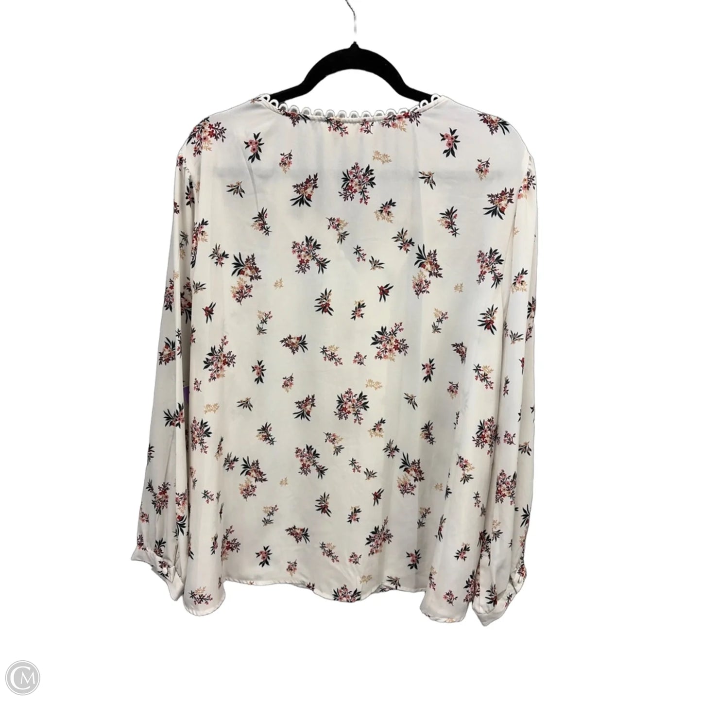Top Long Sleeve By Emaline In Floral Print, Size: 2x