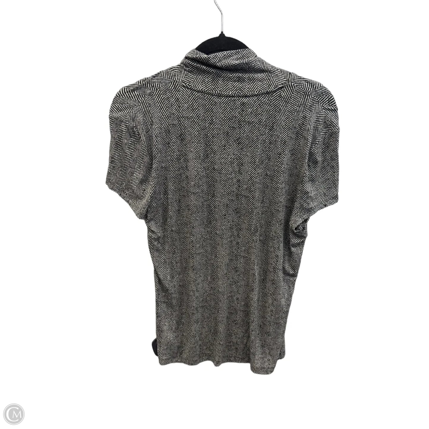 Top Short Sleeve By Lauren By Ralph Lauren In Black & White, Size: Xl