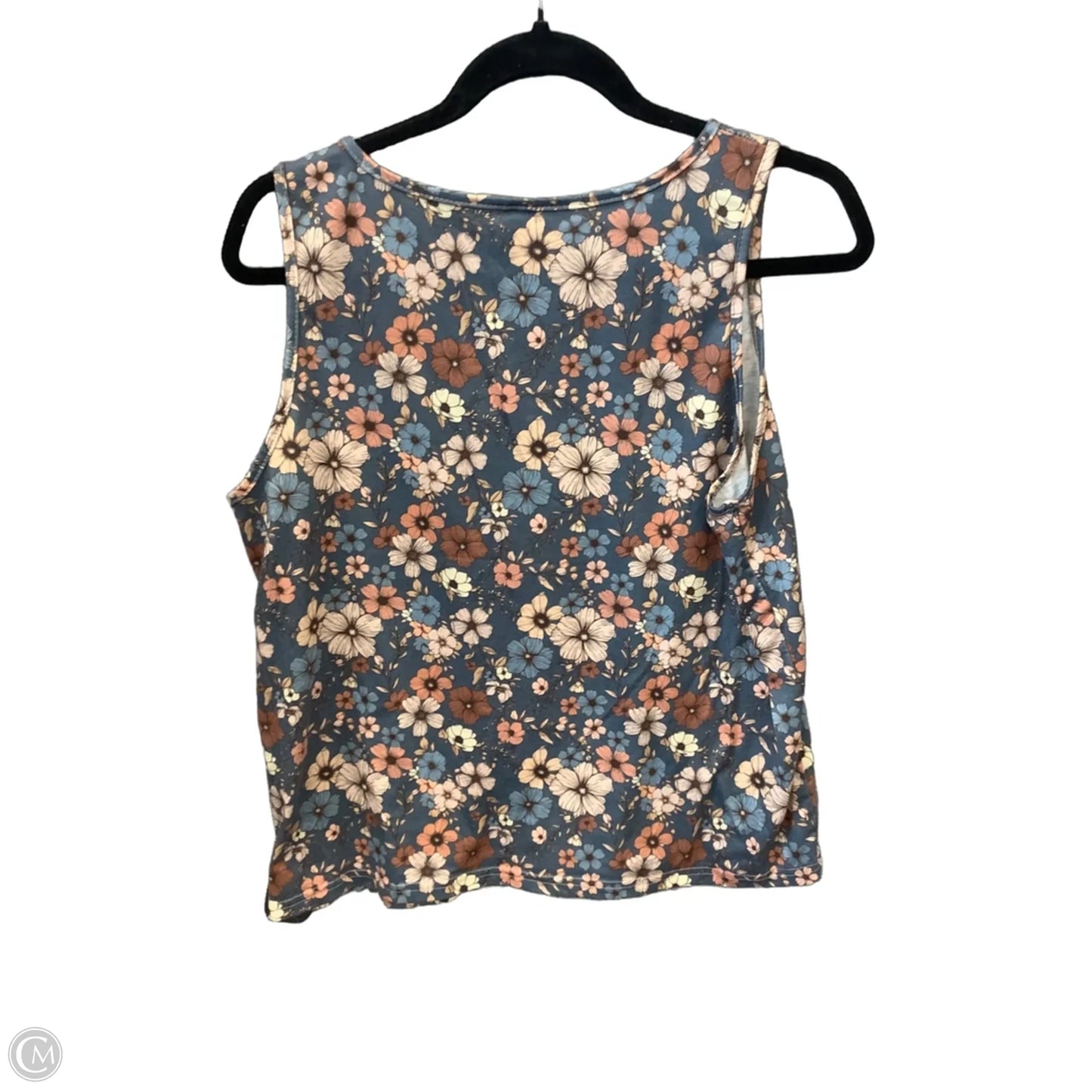 Top Sleeveless By Shein In Floral Print, Size: L