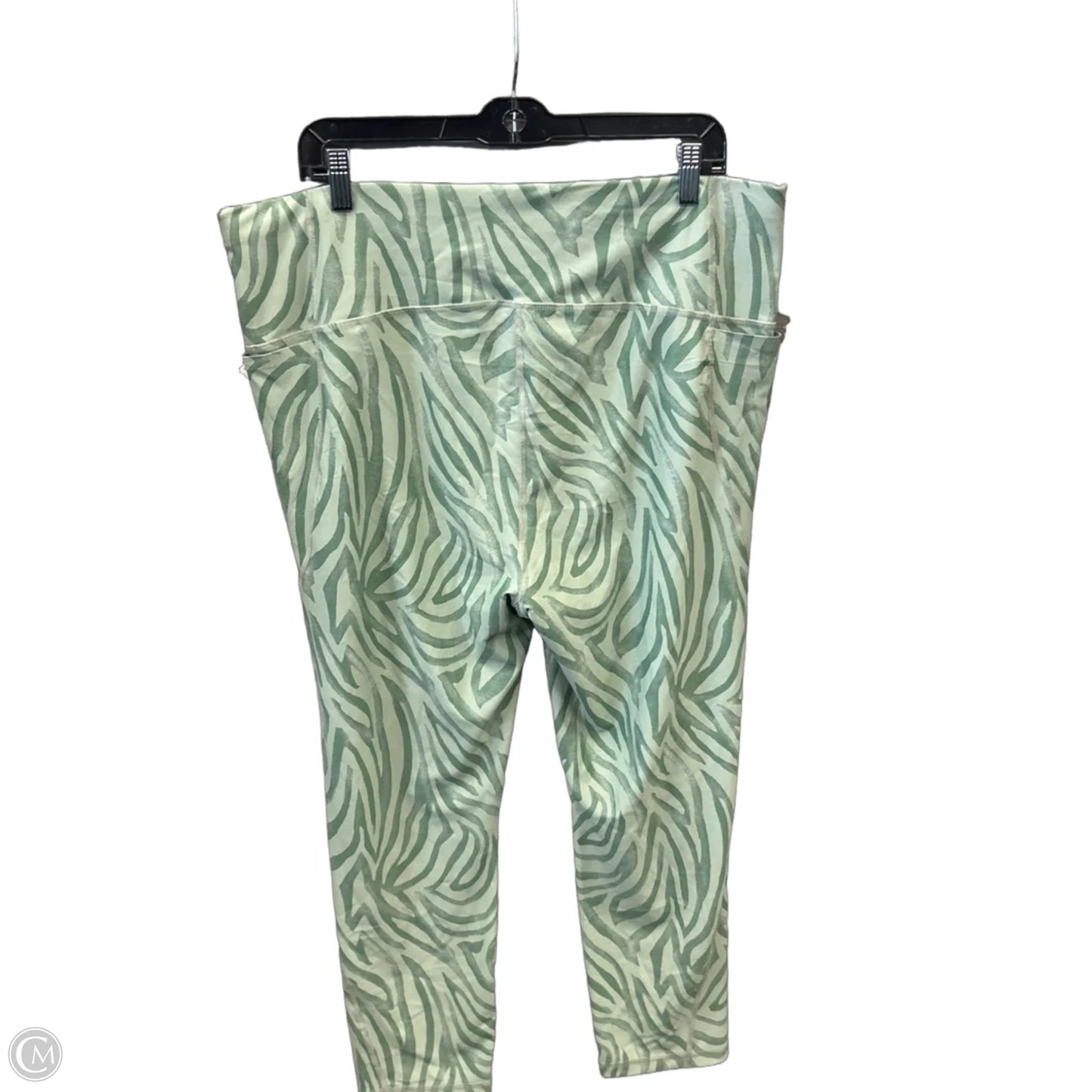 Athletic Leggings By Xersion In Green, Size: Xxl