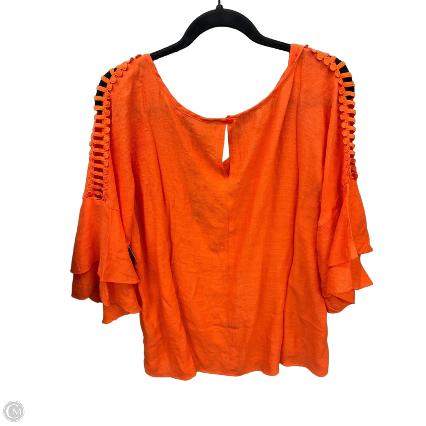 Top Short Sleeve By Unique Spectrum In Orange, Size: 3x