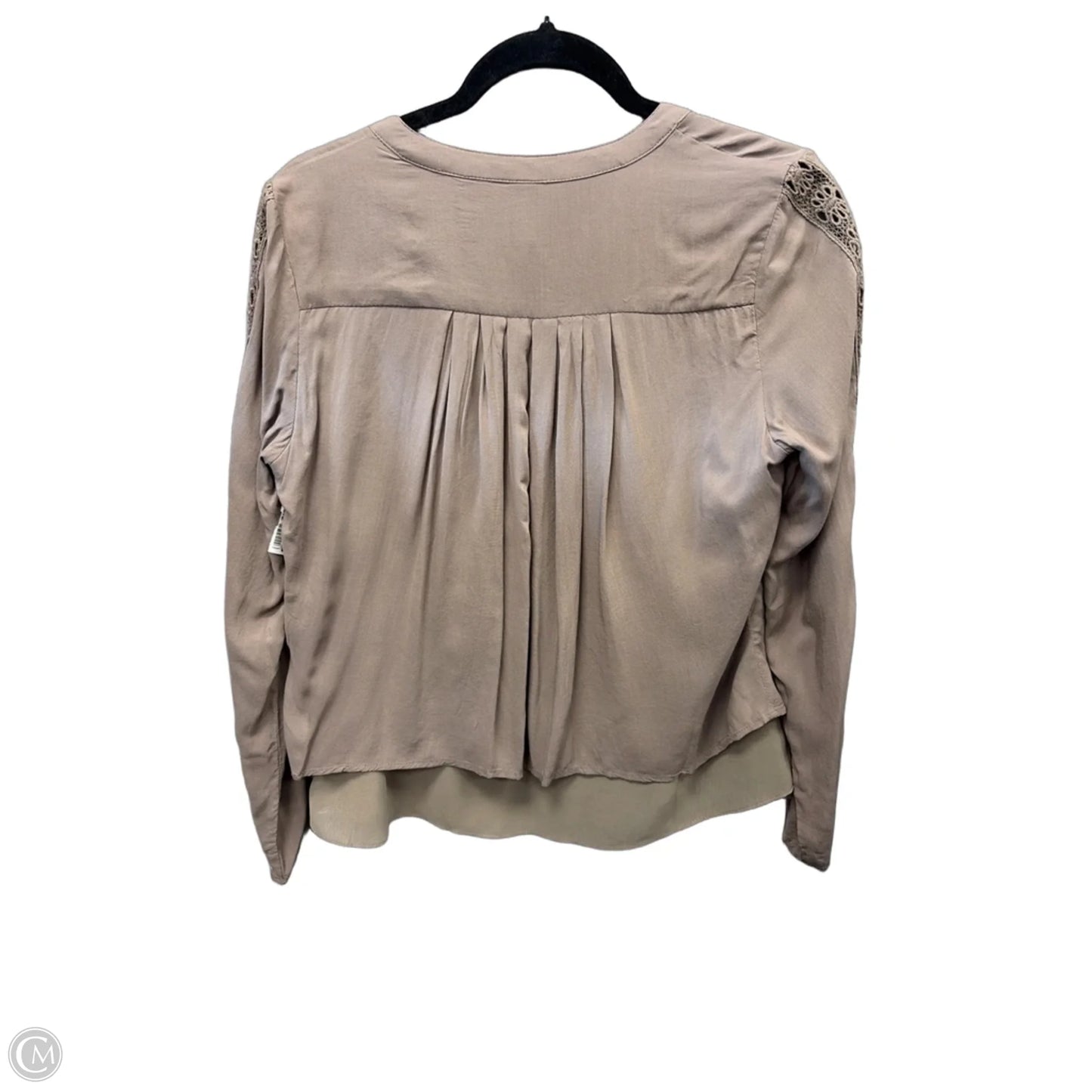 Top Long Sleeve By Clothes Mentor In Brown, Size: S