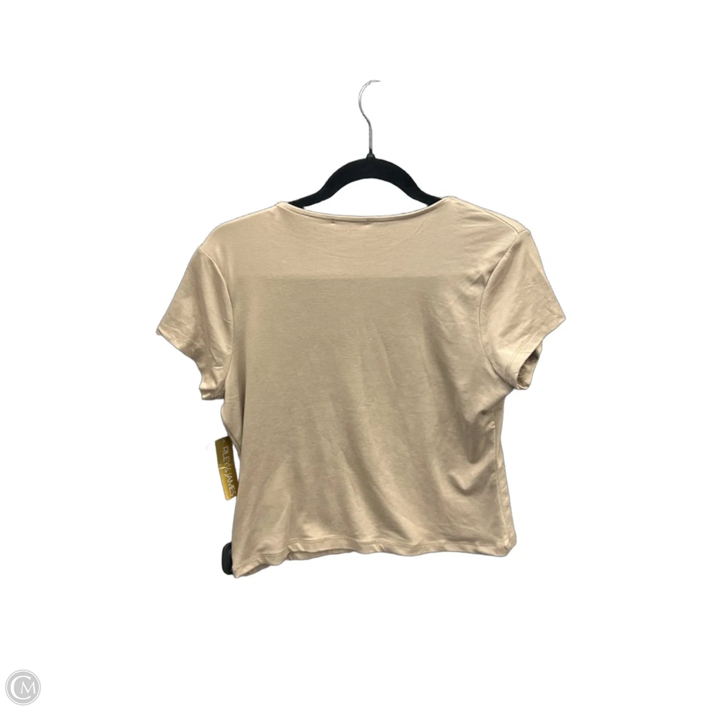 Top Short Sleeve By Clothes Mentor In Beige, Size: M