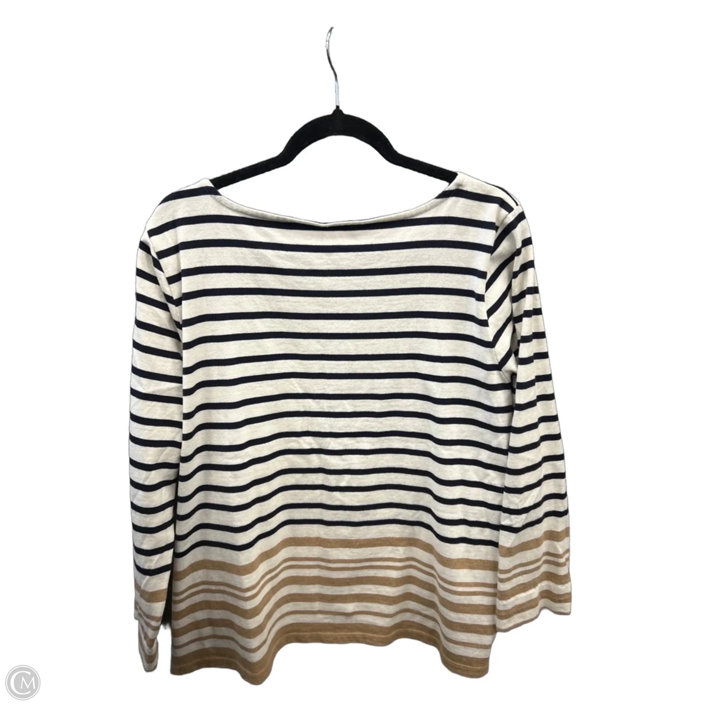 Top Long Sleeve By Talbots In Striped Pattern, Size: Xl